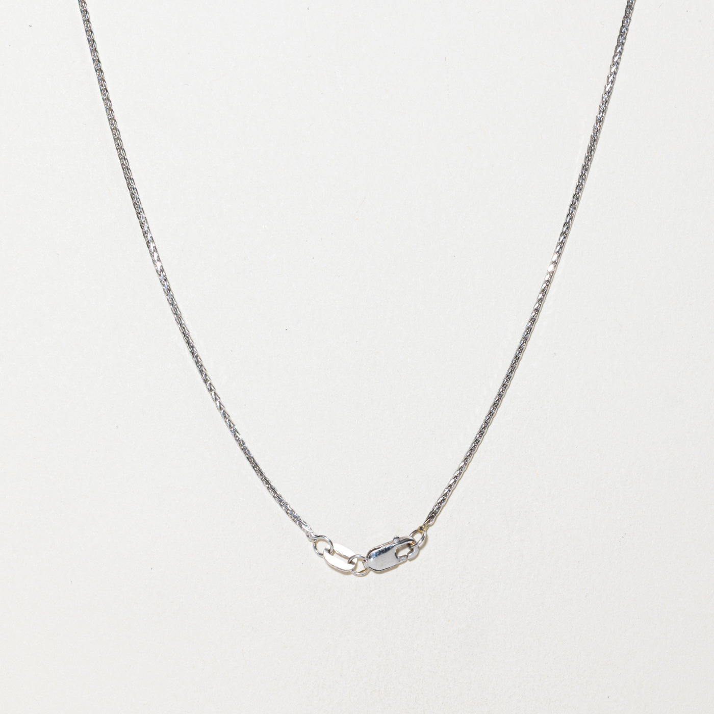 18k White Gold Wheat Chain | 1.10mm | 17"