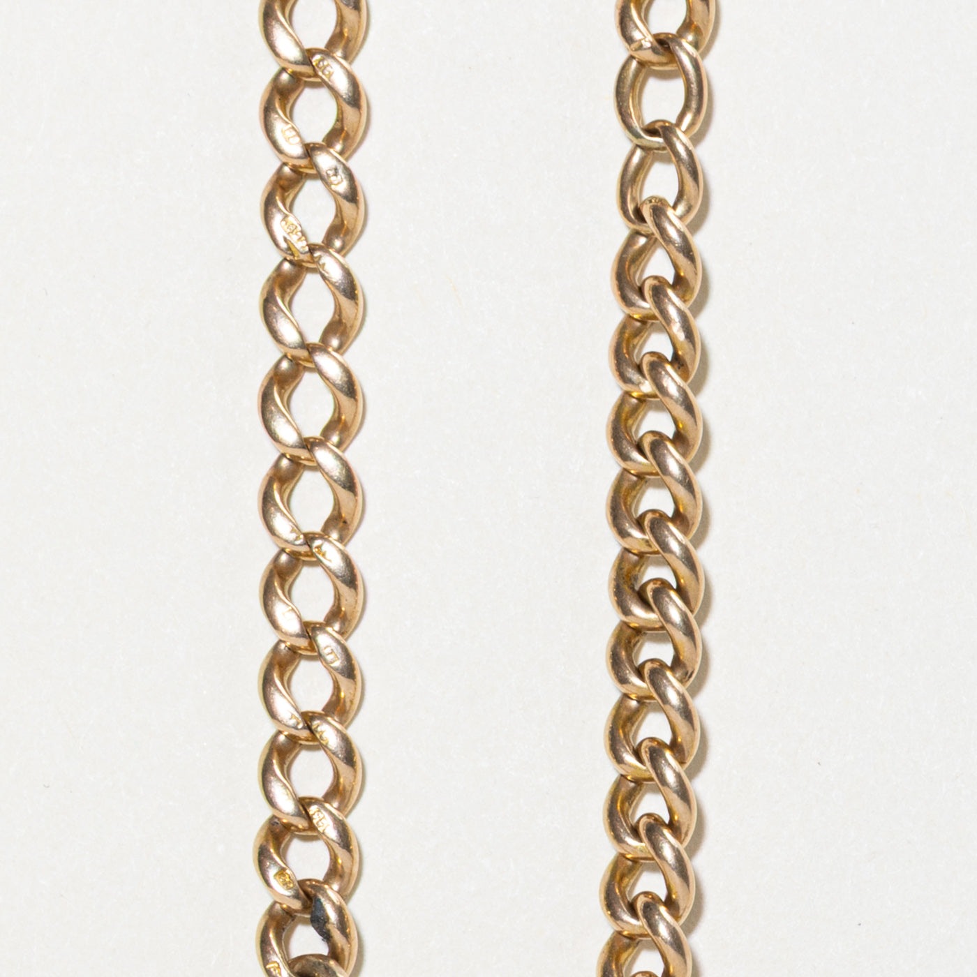 Antique 15k Gold Curb Link Chain | 6.10mm | 16"