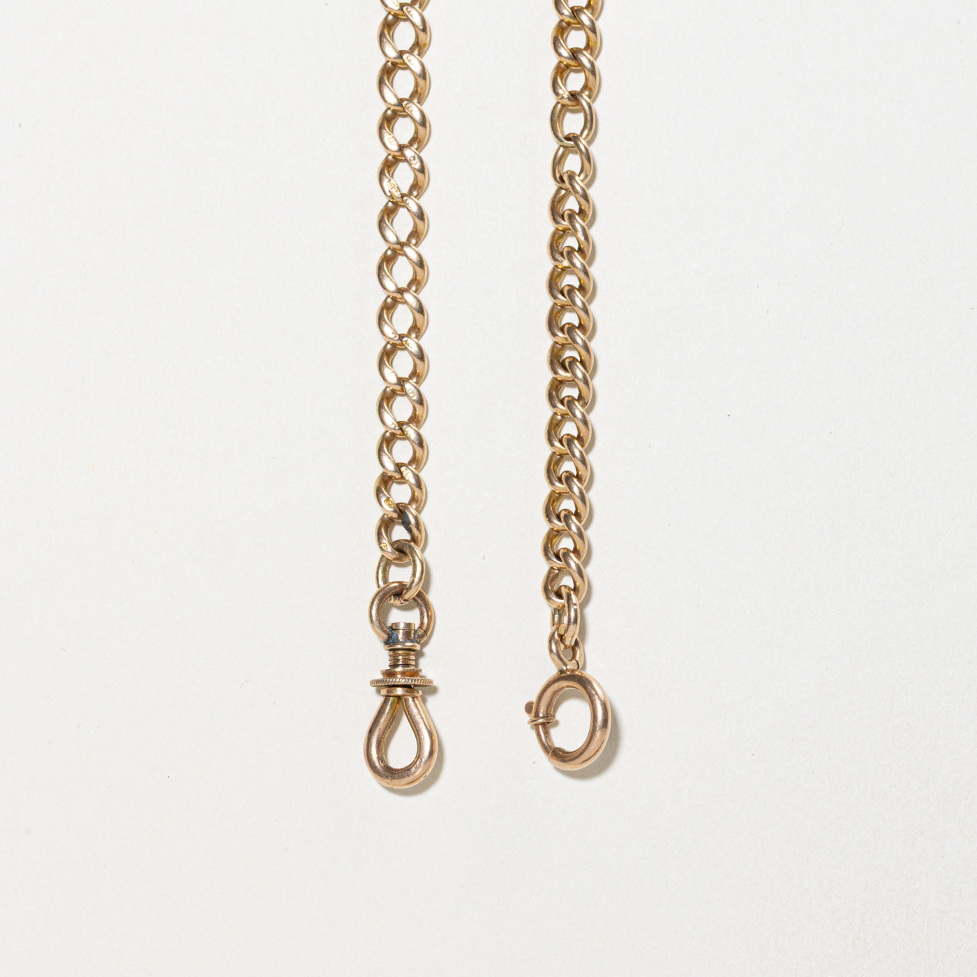 Antique 15k Gold Curb Link Chain | 6.10mm | 16"