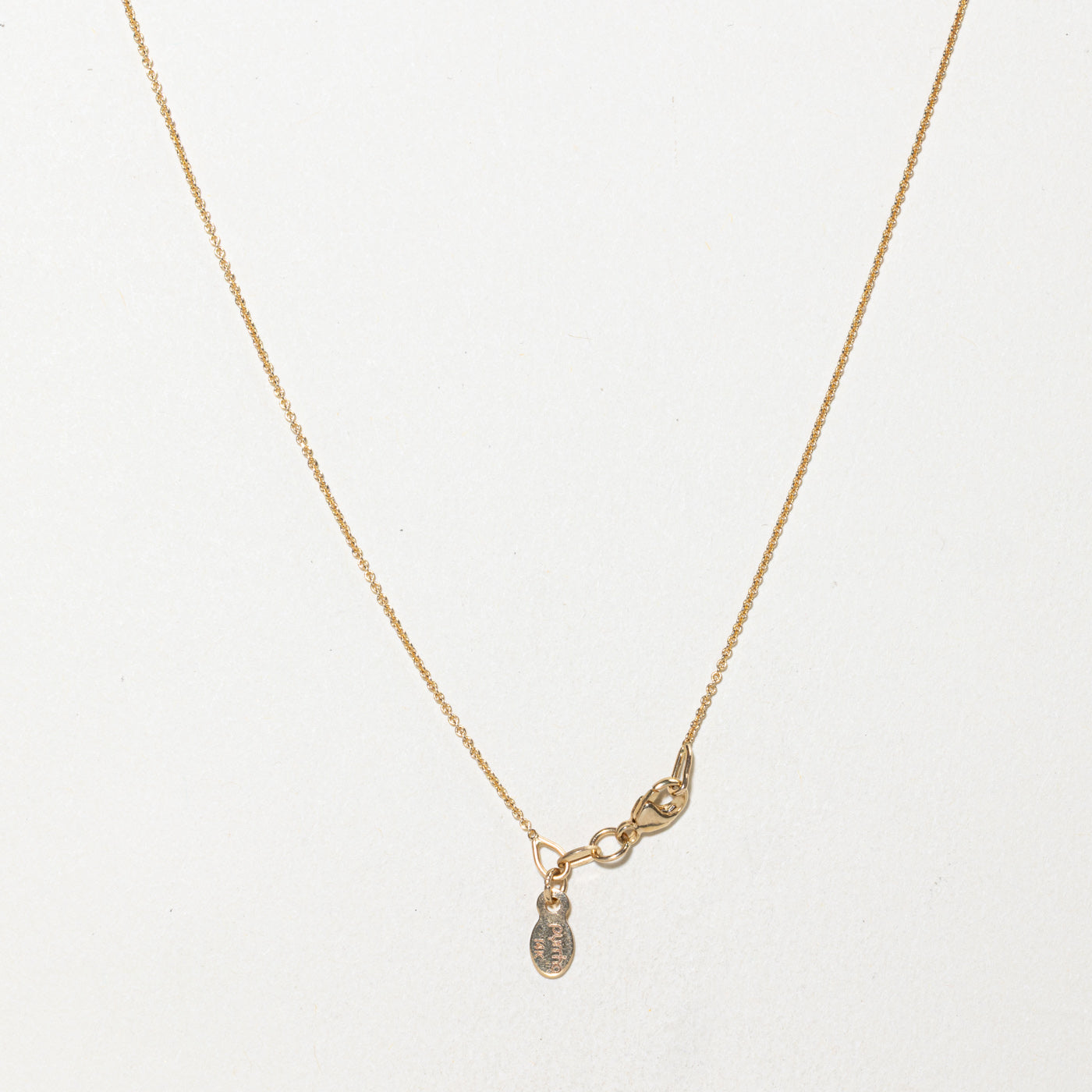 ‘Pyrrha’ 14k "Cor Meum Tuum Est" Bar Necklace | 15.5"