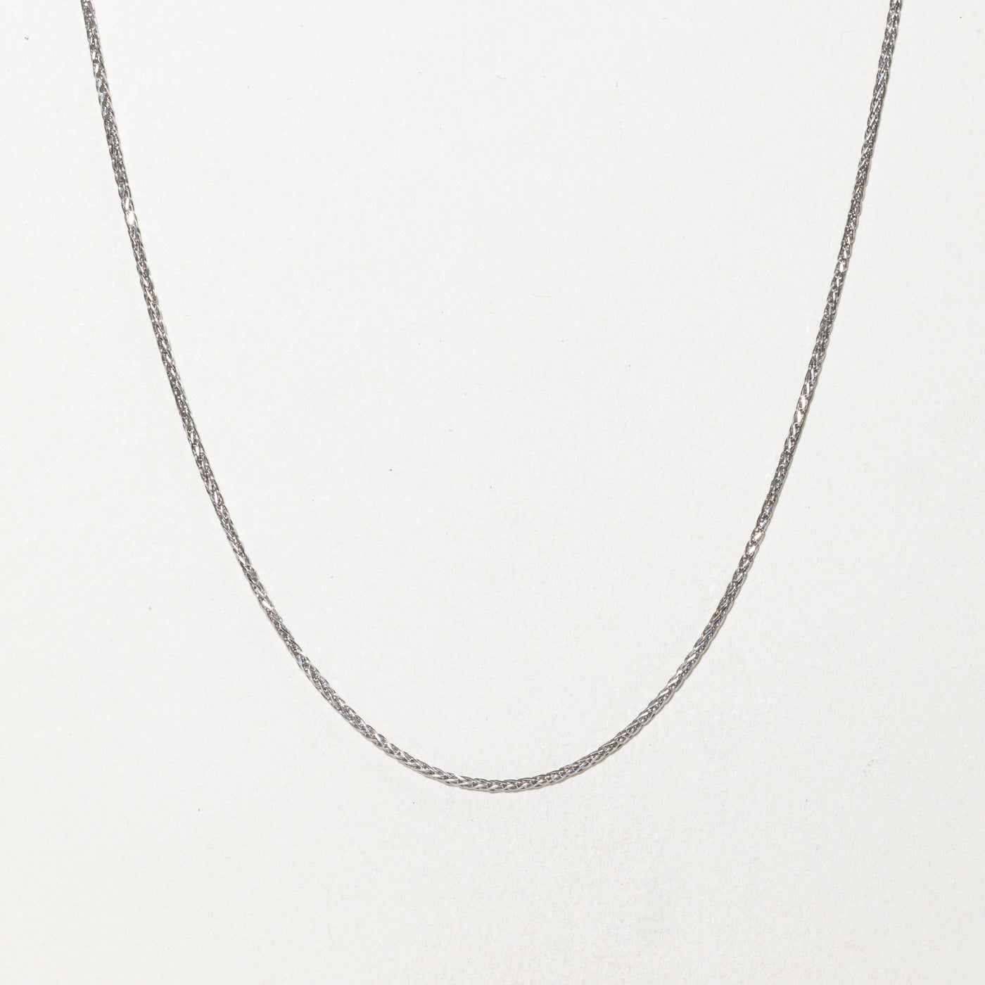 14k White Gold Wheat Chain | 1.30mm | 19"