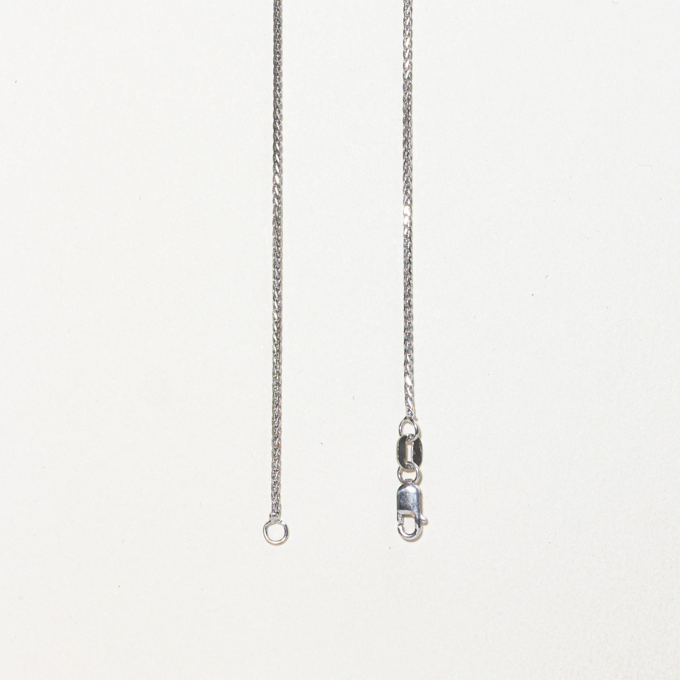 14k White Gold Wheat Chain | 1.30mm | 19"