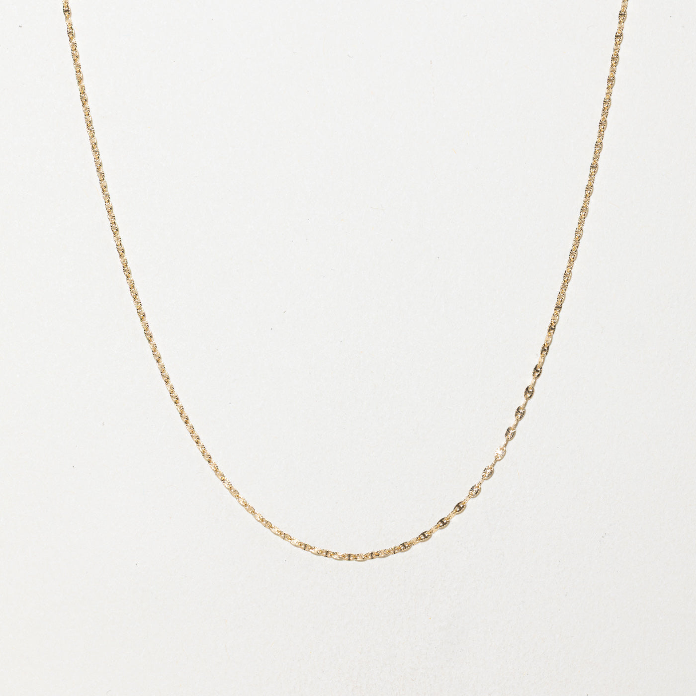 14k Diamond Cut Anchor Chain | 1.30mm | 17"