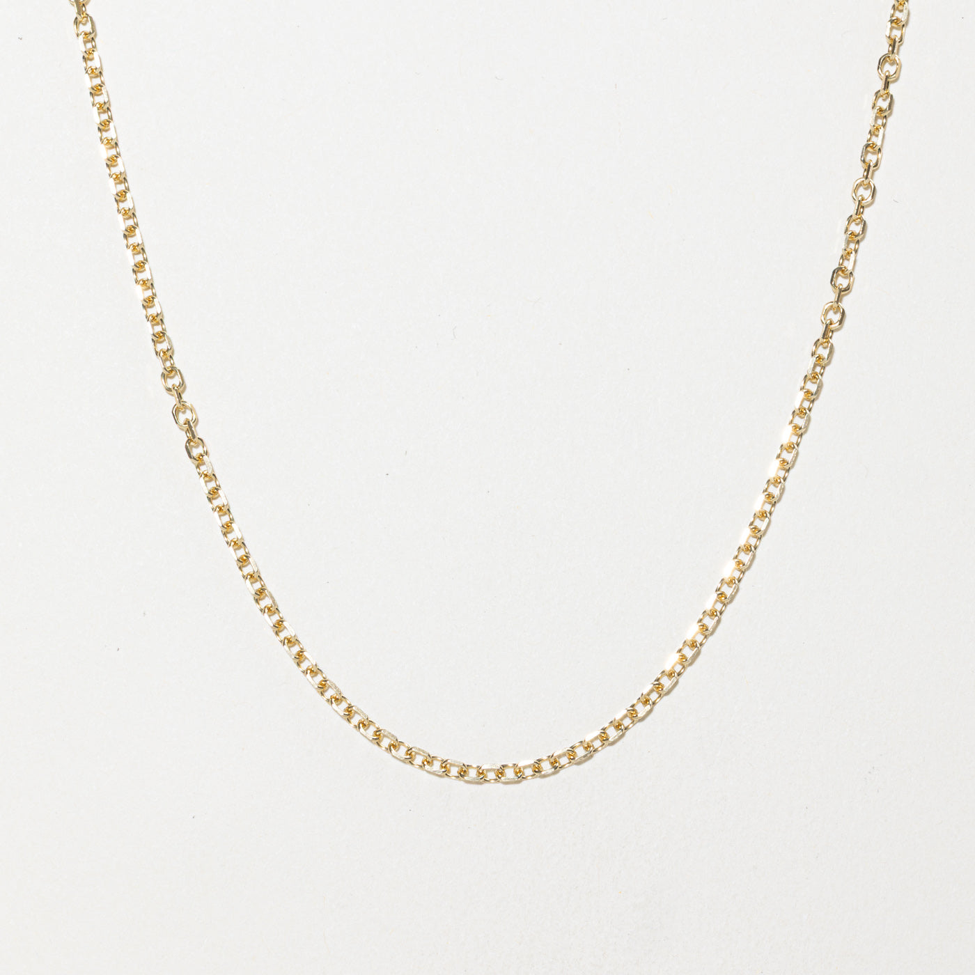 14k Knife Edge Cable Chain | 2.10mm | 22"