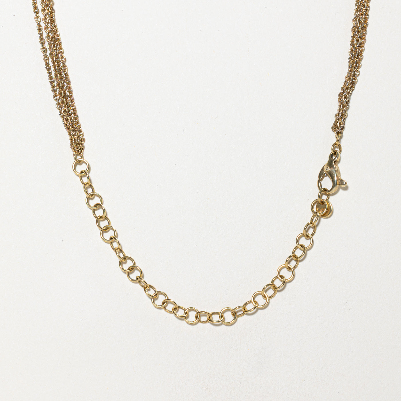 14k Layered Multi Strand Cable Chain Necklace | 21.5"