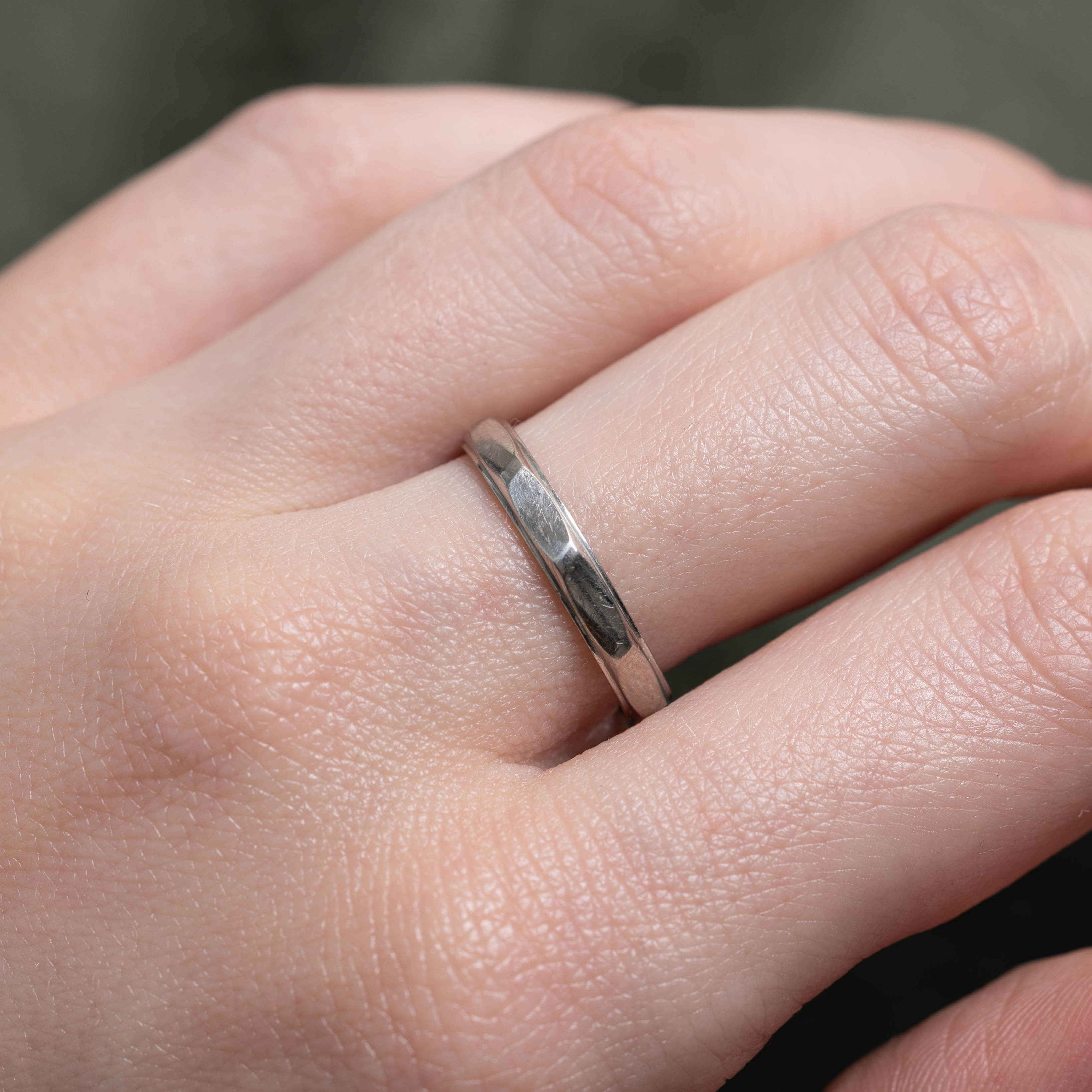 950 Platinum Geometric Band | 3.00mm | SZ 7.25