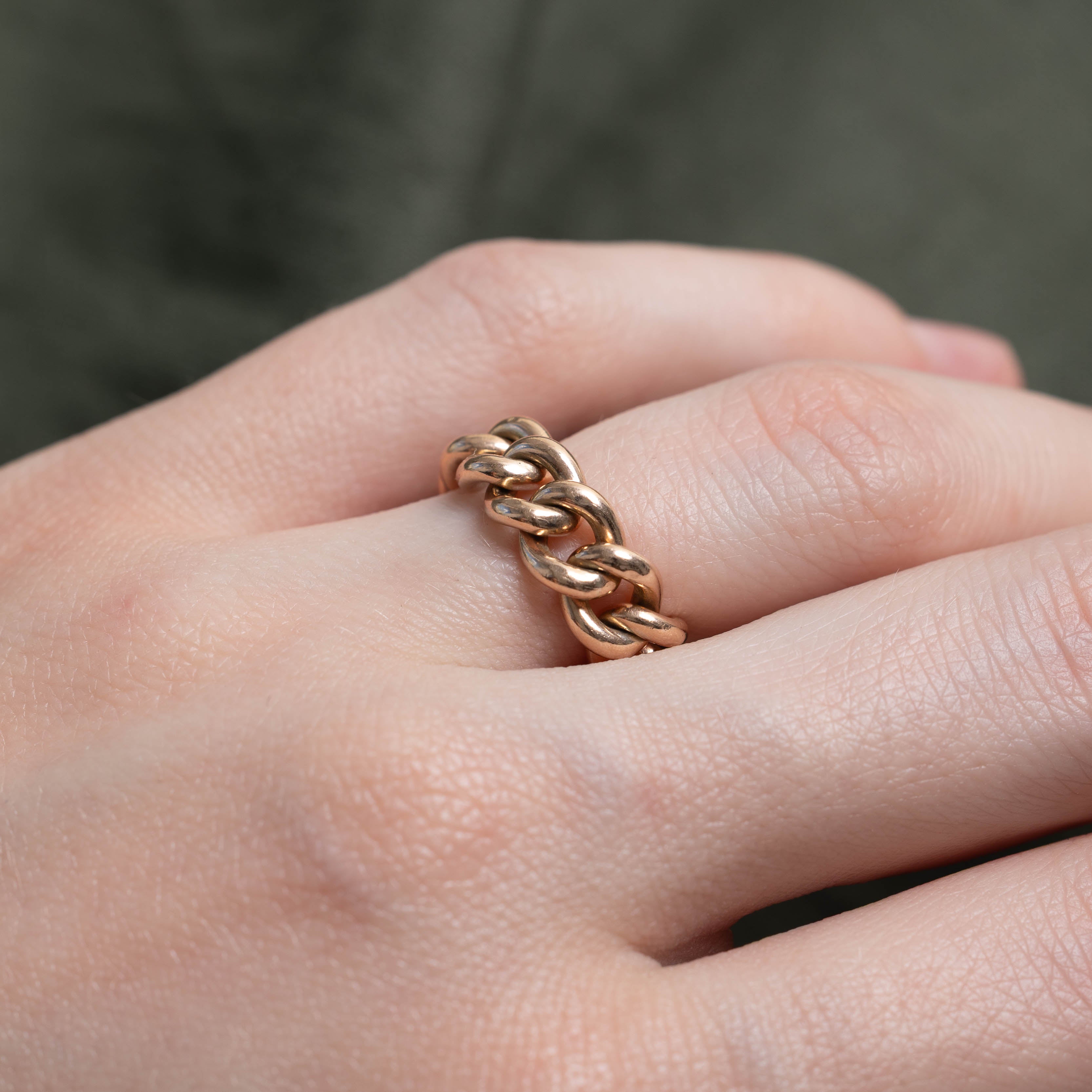 9k Curb Link Chain Ring | 6.50mm | SZ 6.25