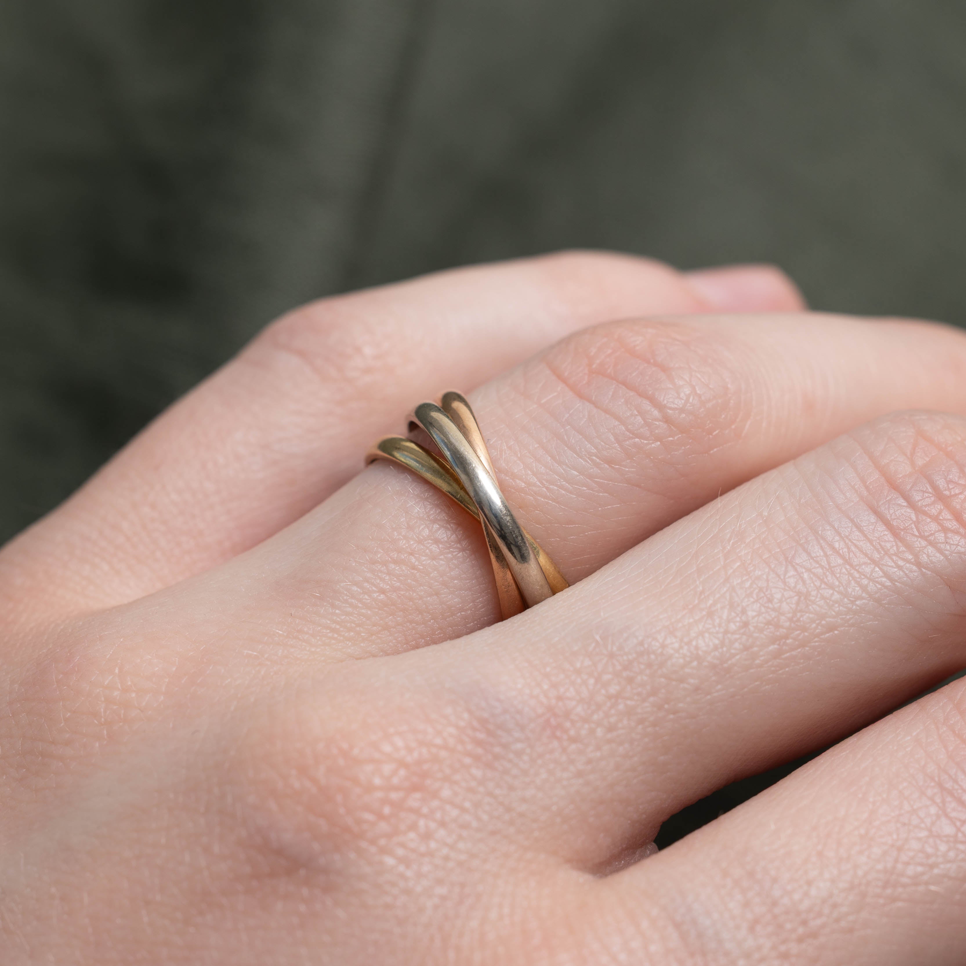 18k Tri-Tone Trinity Ring | 4.30mm | SZ 6