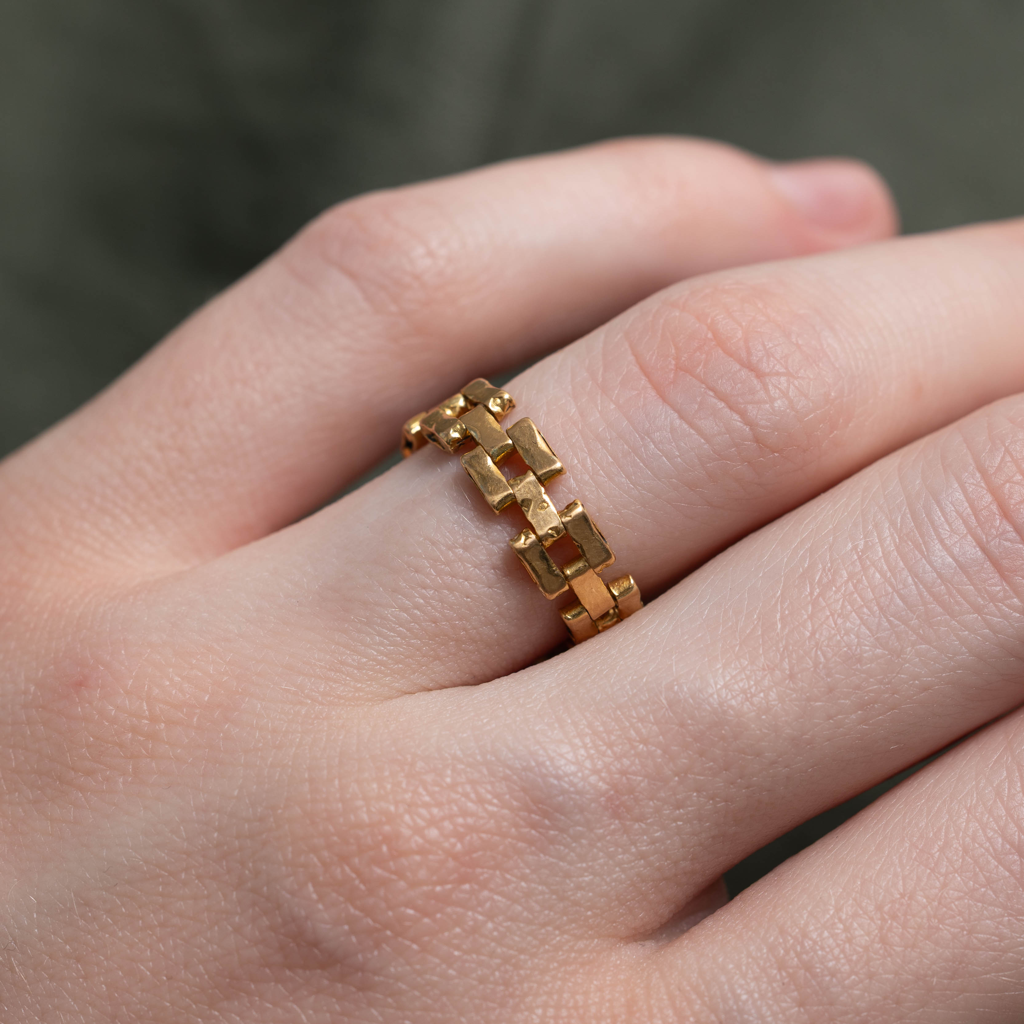 22k Panther Link Chain Band | 5.25mm | SZ 8.25