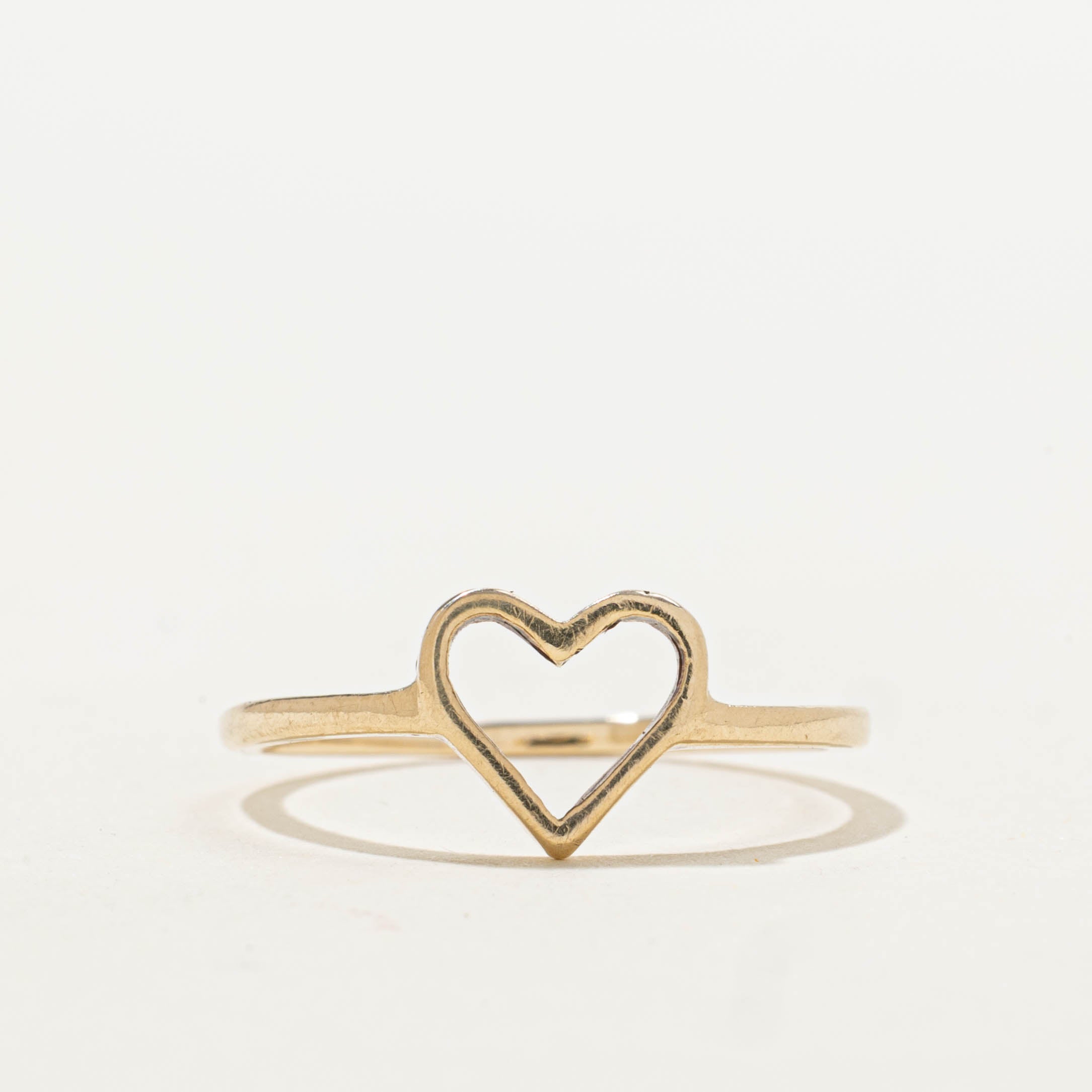 10k Heart Openwork Ring | SZ 6.5