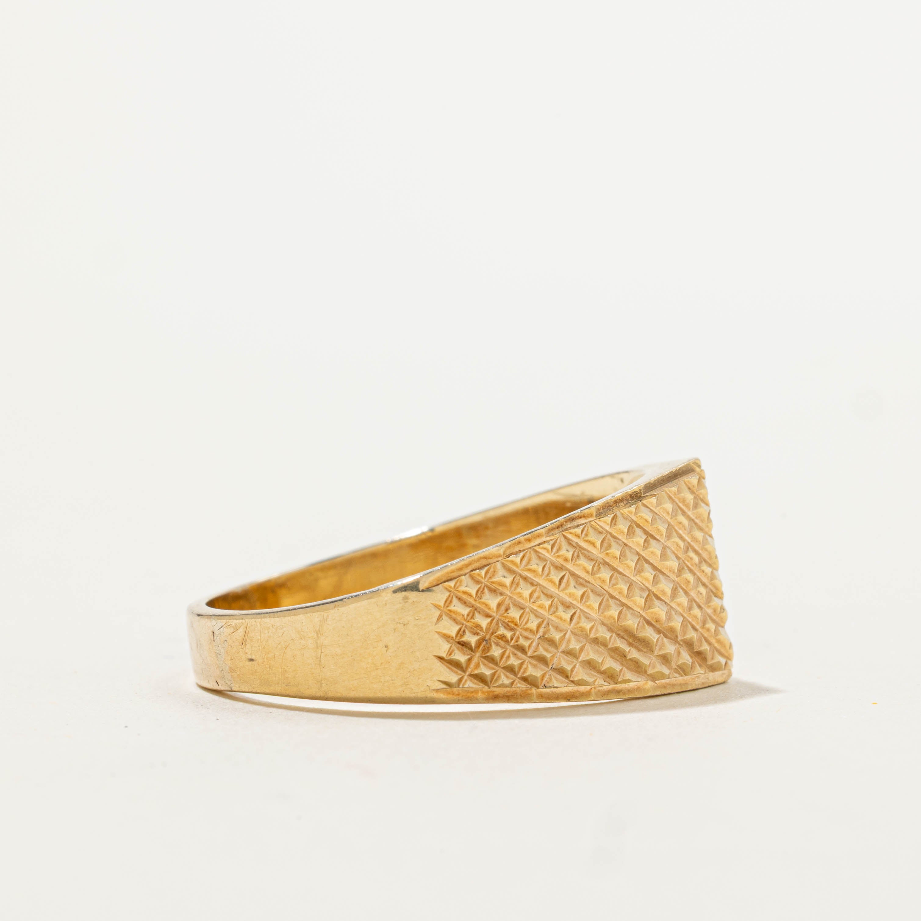14k Textured Dome Ring | SZ 11.5