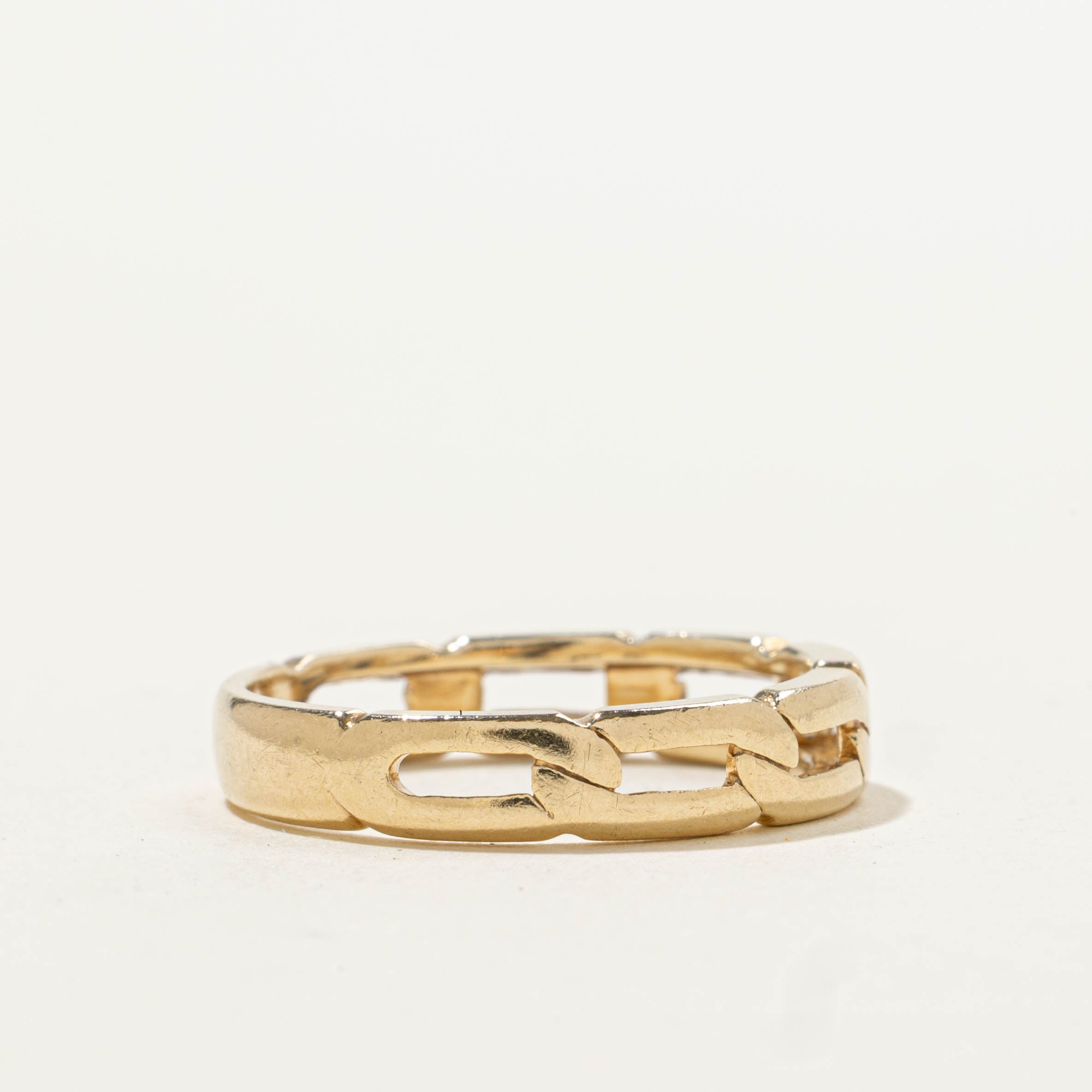 14k Yellow Gold Chain Ring | 4.40mm | SZ 6.5