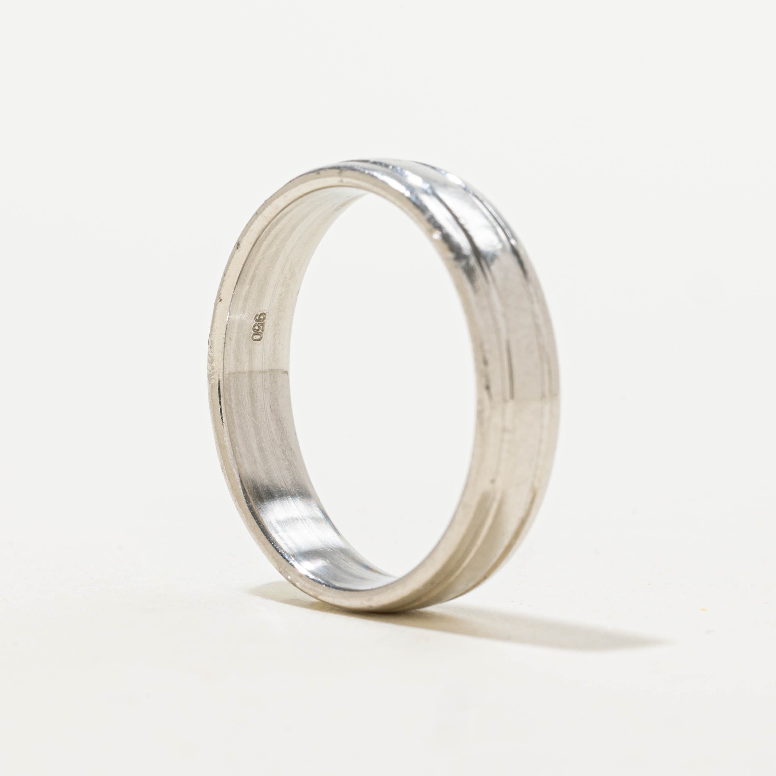 950 Platinum Grooved Band | 5.00mm | SZ 9.25