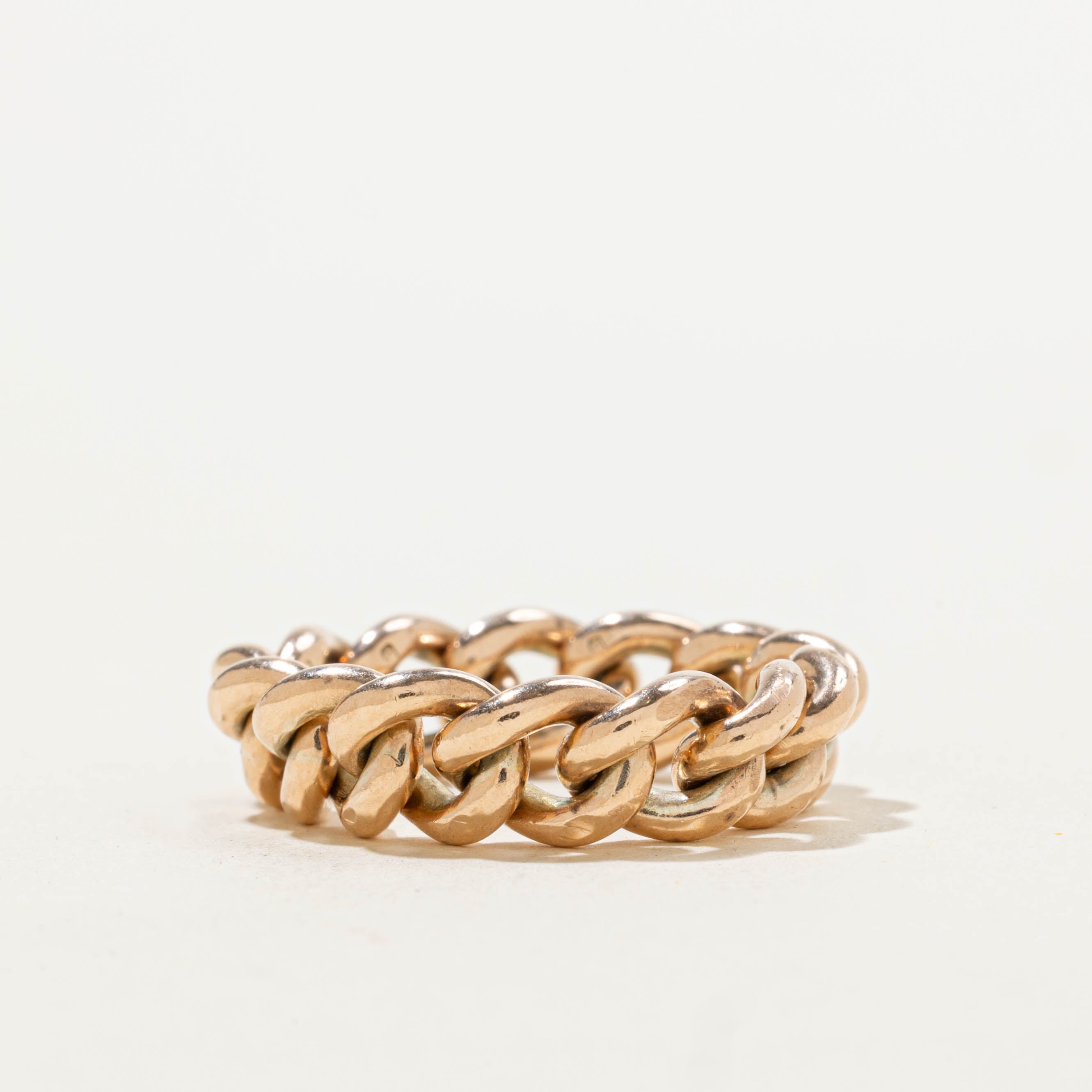9k Curb Link Chain Ring | 6.50mm | SZ 6.25