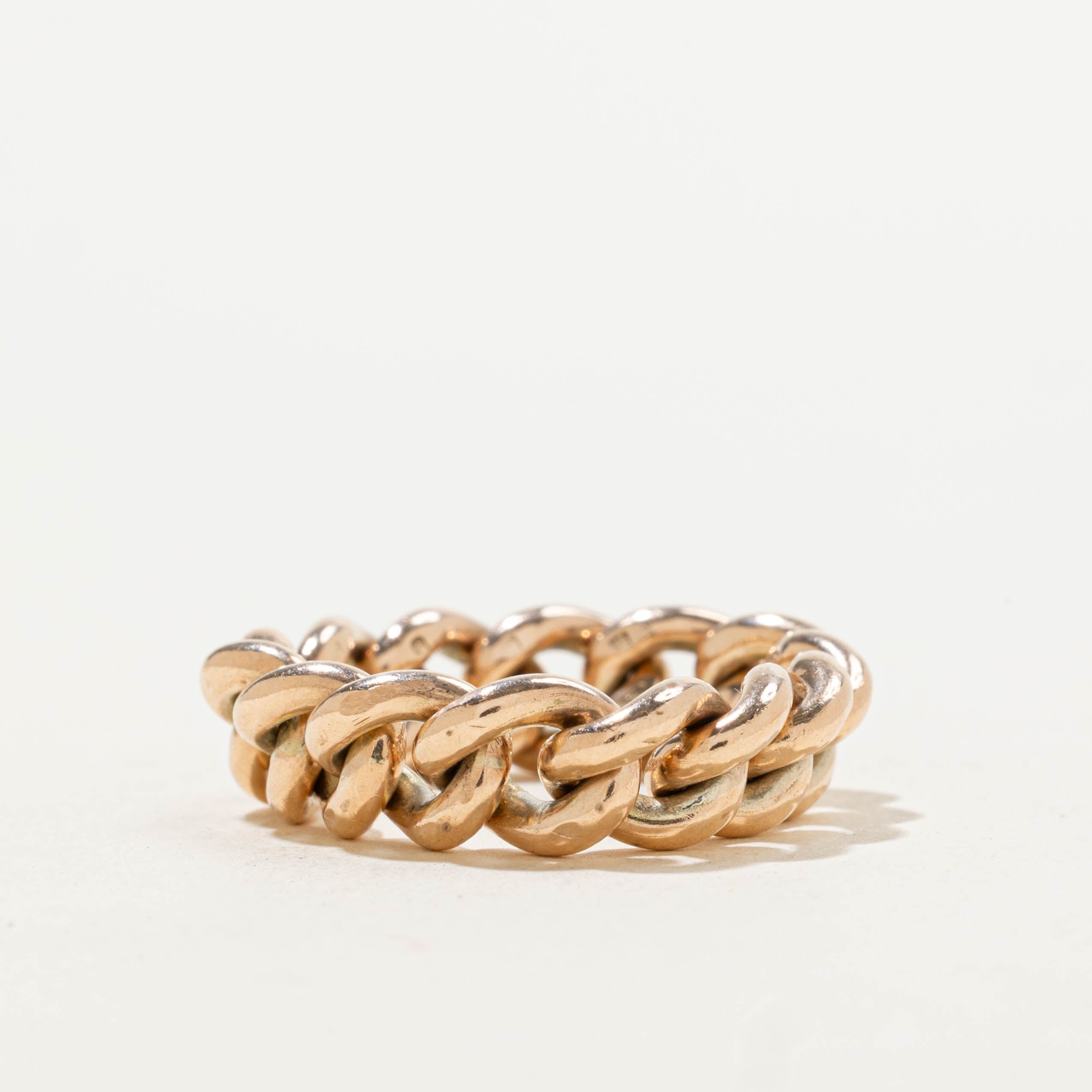 9k Curb Link Chain Ring | 6.50mm | SZ 6.25