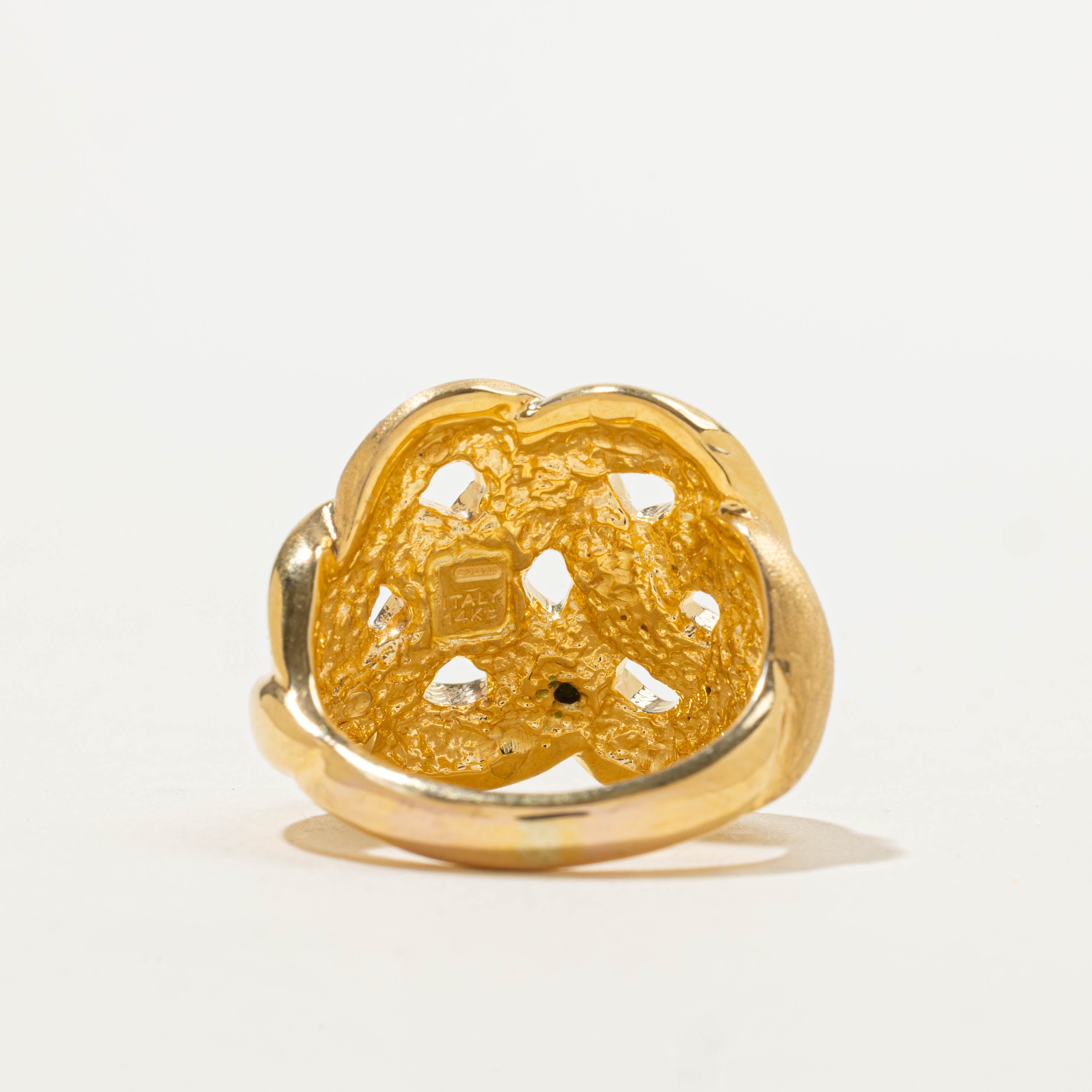 Italian Textured Woven Dome Ring | SZ 8.5