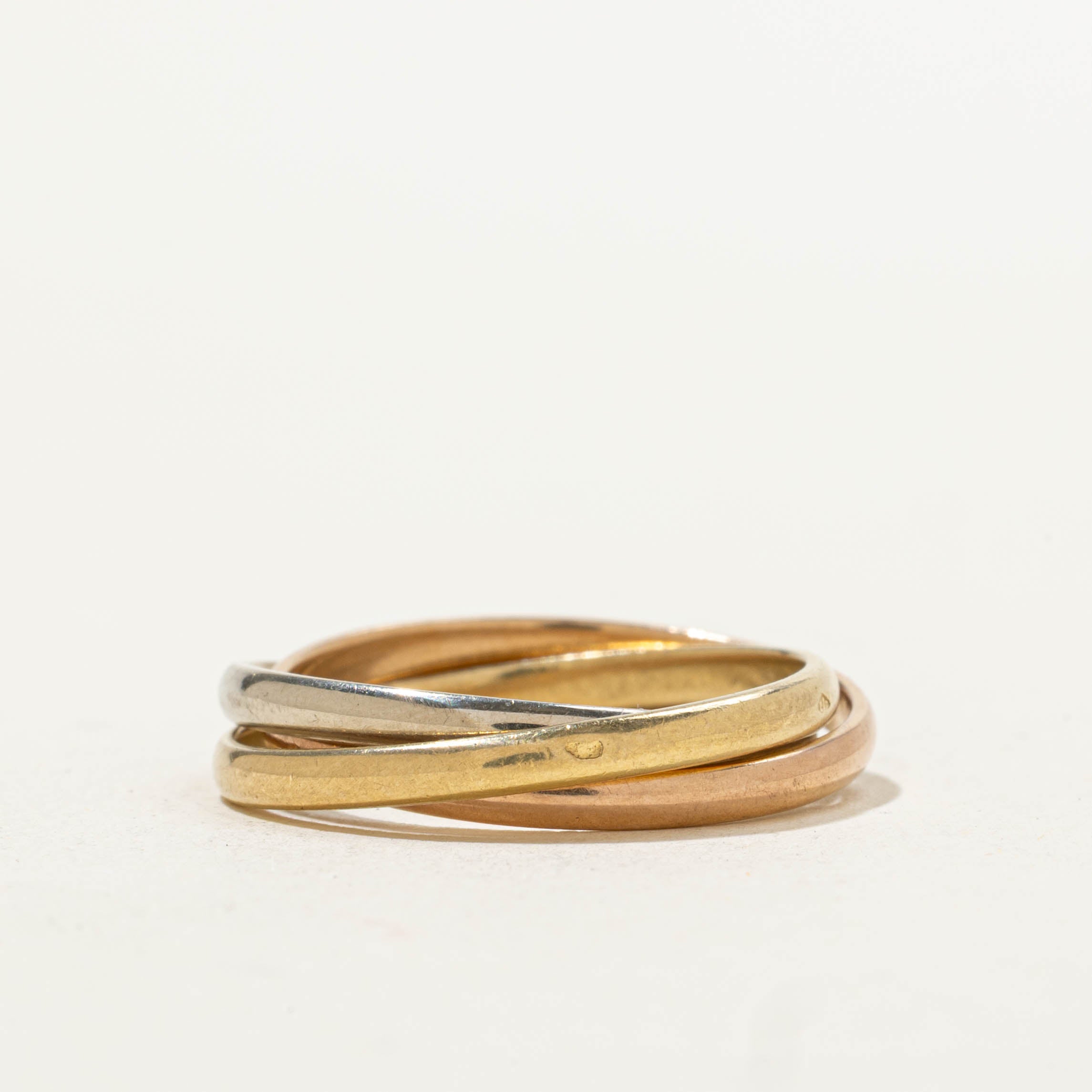 18k Tri-Tone Trinity Ring | 4.30mm | SZ 6