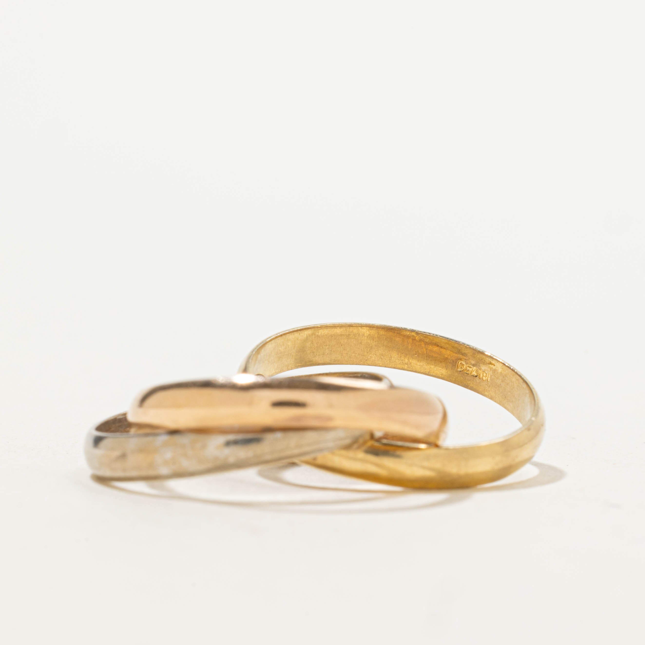 18k Tri-Tone Trinity Ring | 8.00mm | SZ 5.25