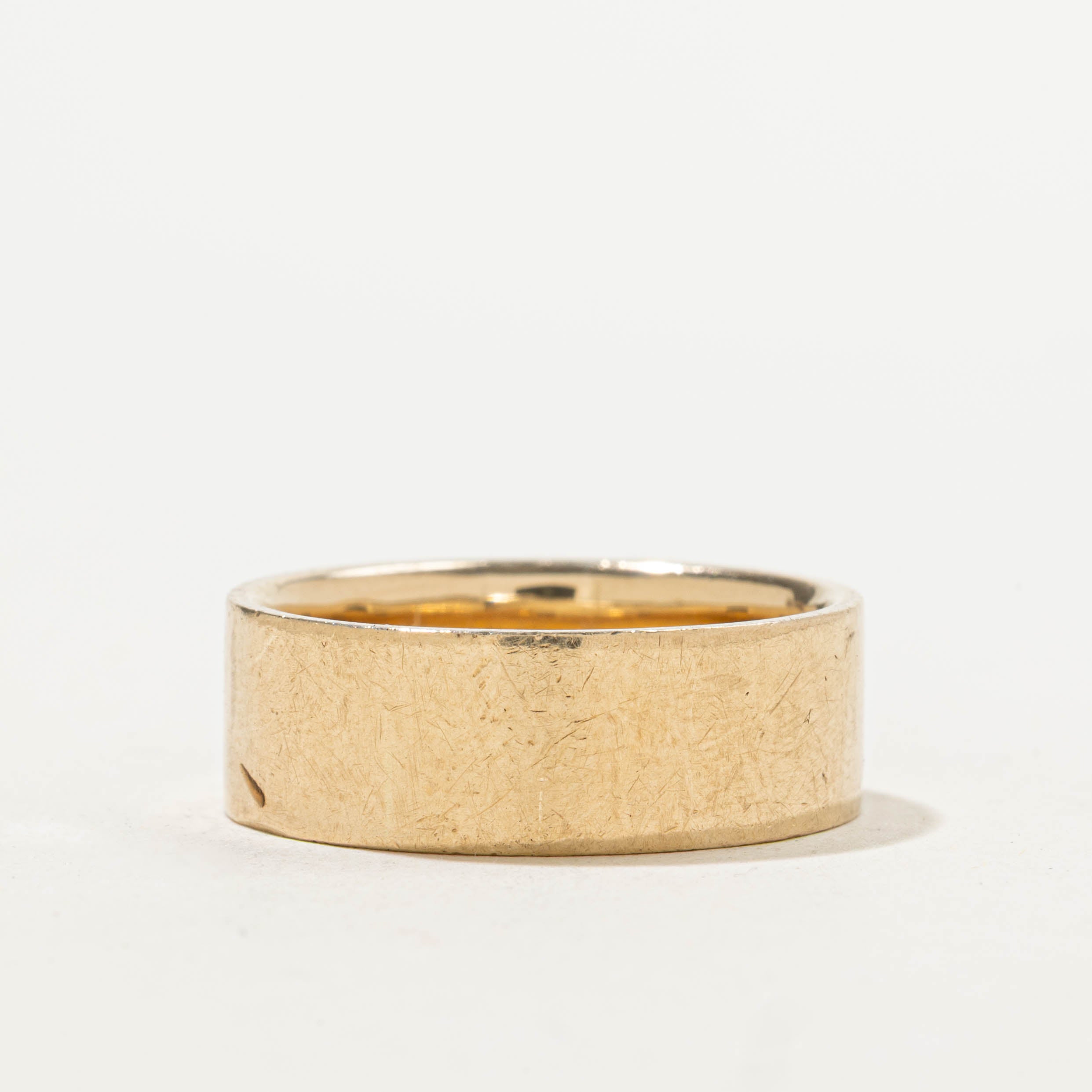 10k Yellow Gold Plain Band | 7.5mm | SZ 9.25