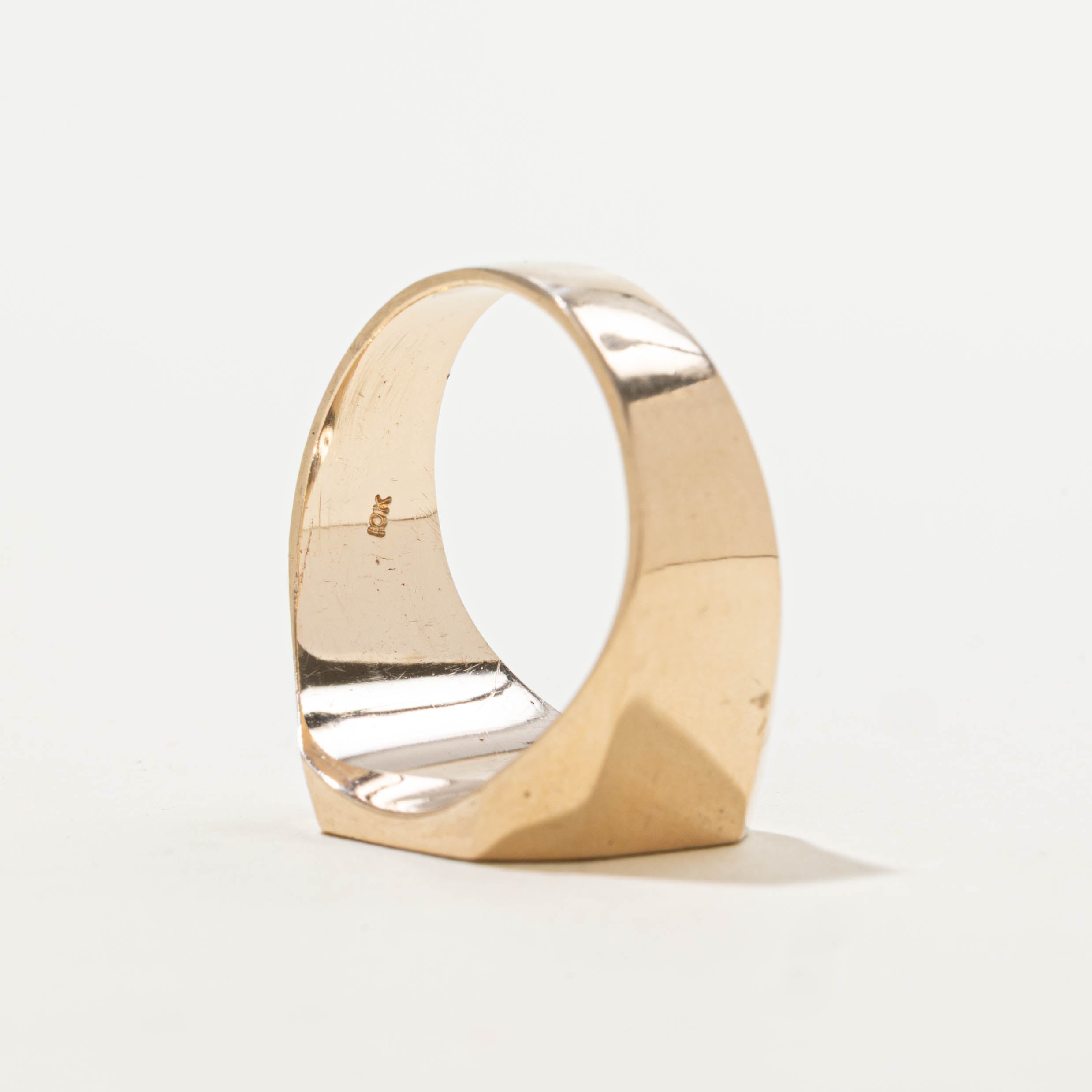 10k Yellow Gold “KEL” Initialized Signet Ring | SZ 9.0