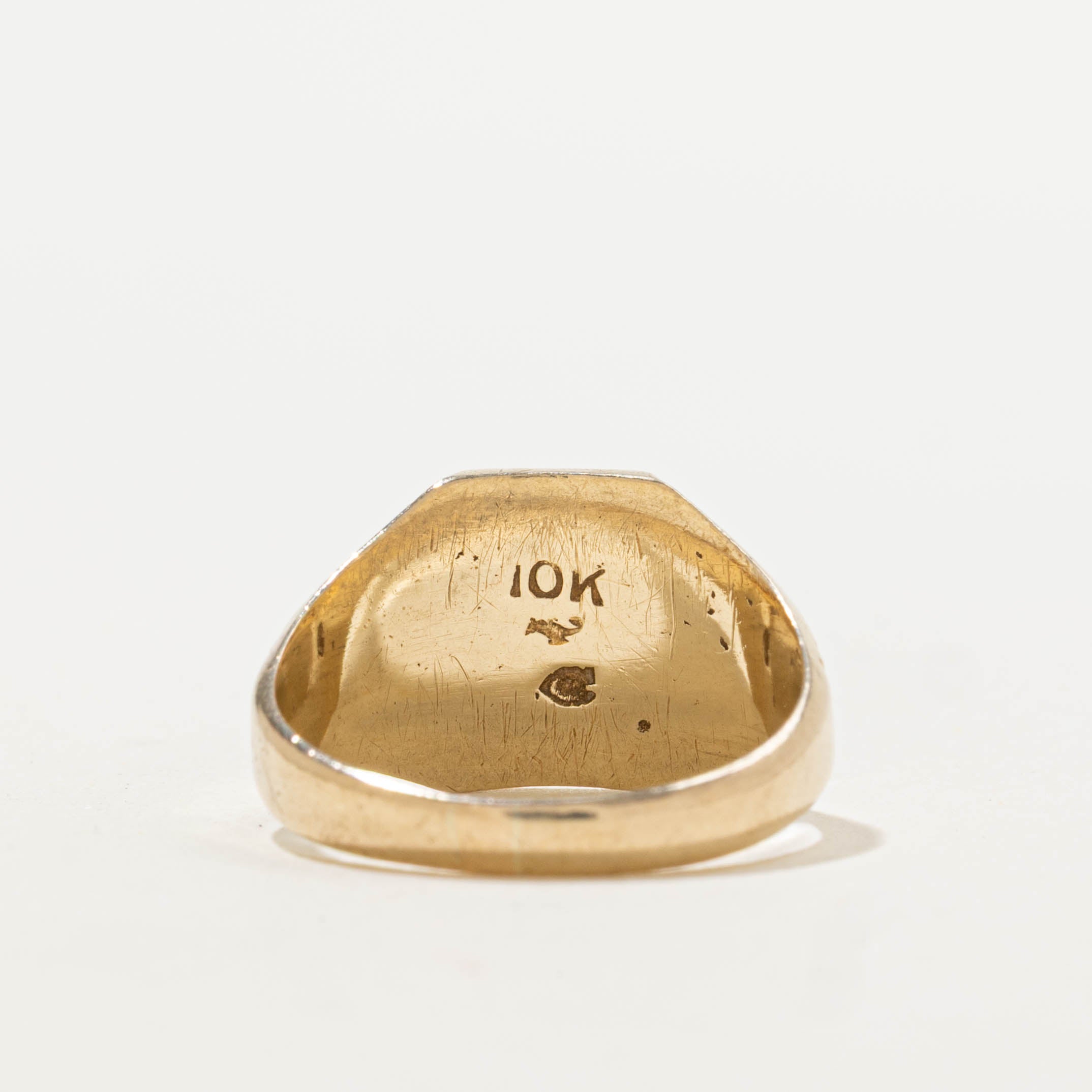 10k “RCM” Initialized Signet Ring | SZ 4.75