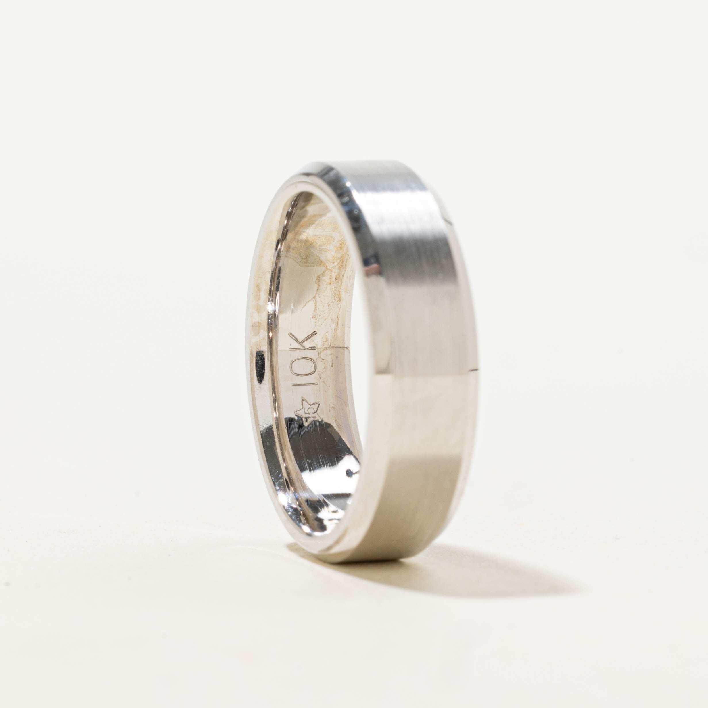 10k White Gold Plain Band | 6.05mm | SZ 7.75