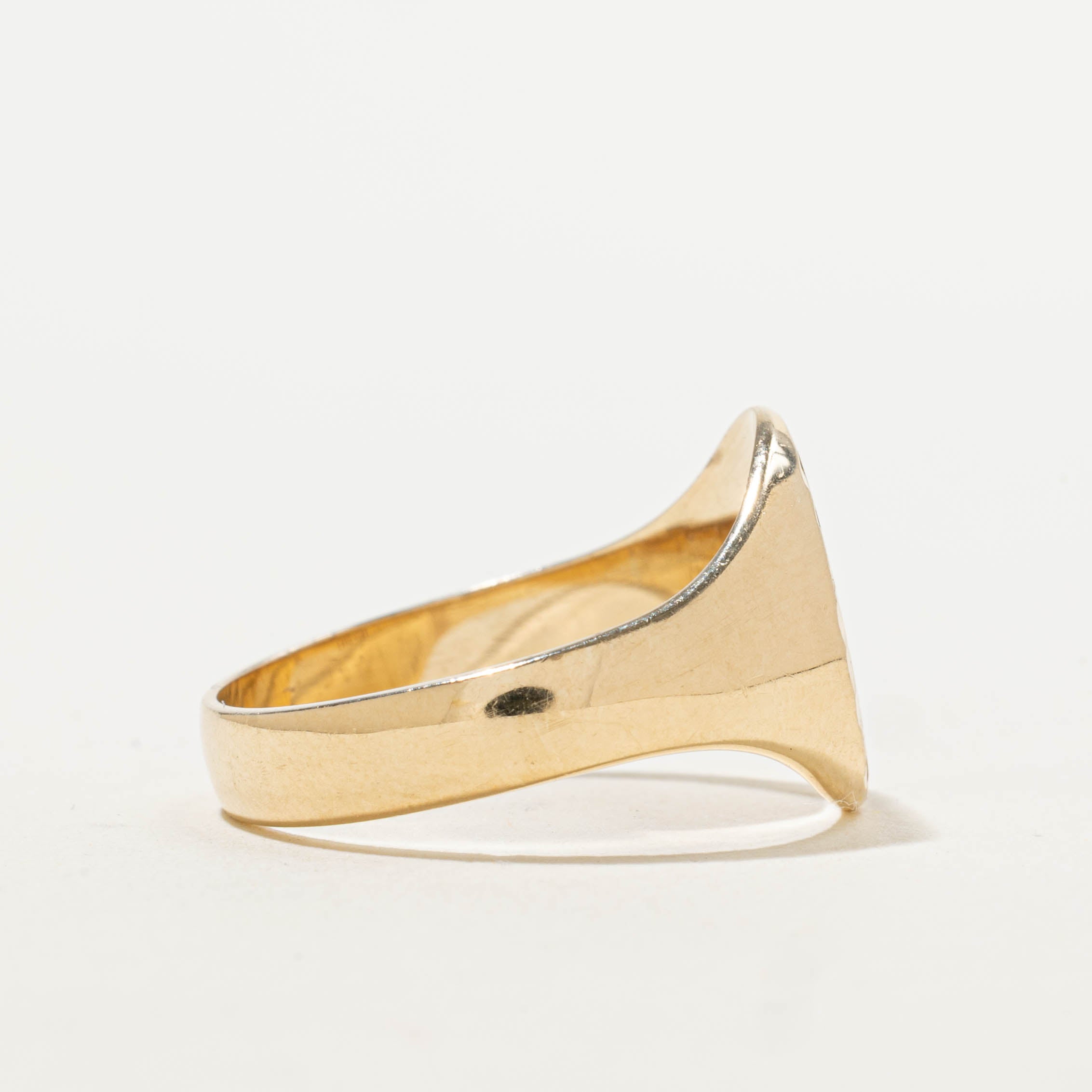 10k “JK” Initialized Signet Ring | SZ 10