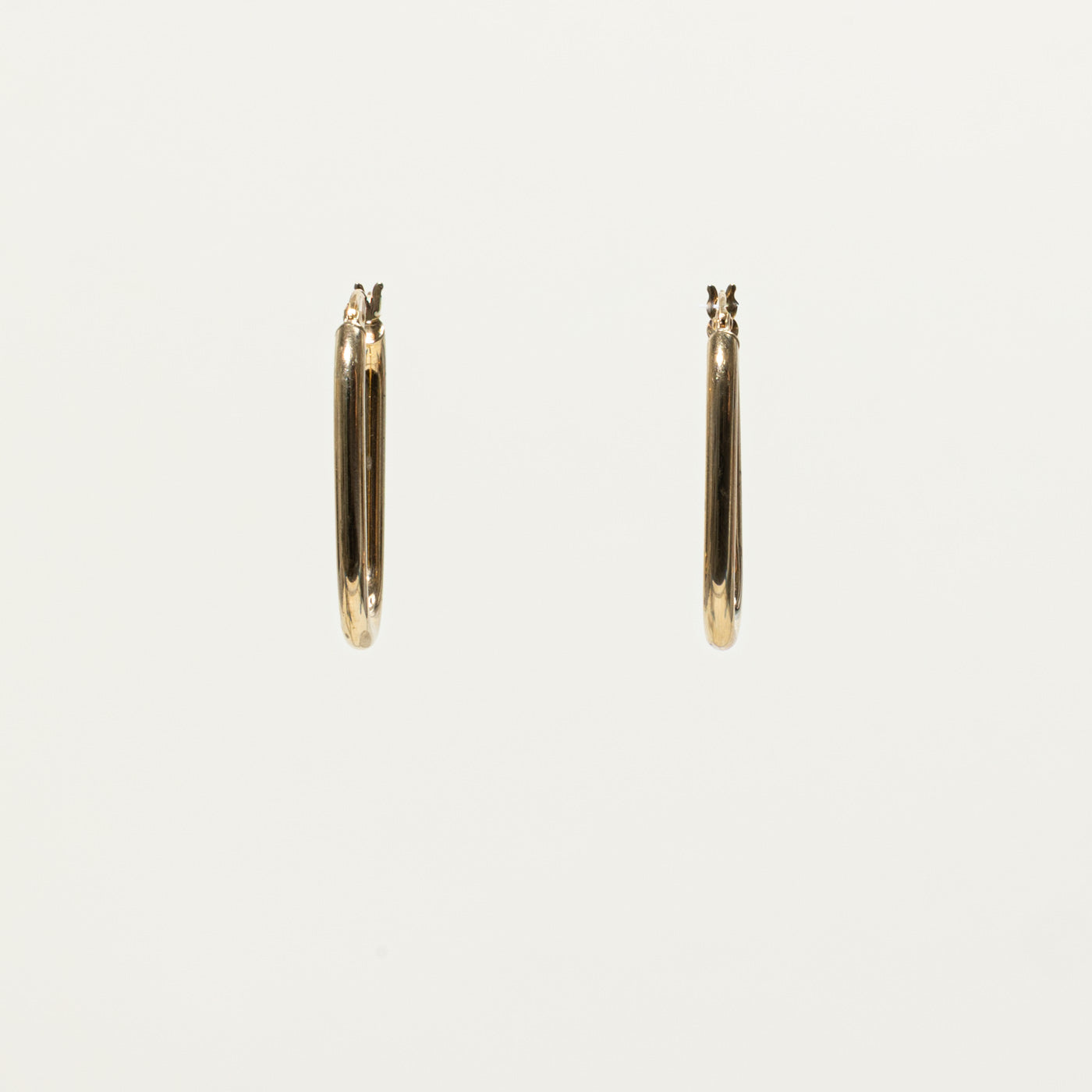 10k Yellow Gold Oblong Hoop Earrings