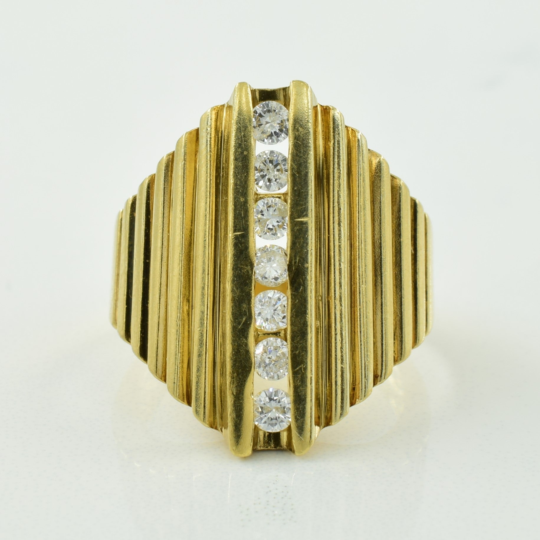 Vertical Channel Set Diamond Ring | 0.28ctw | SZ 5.5 |