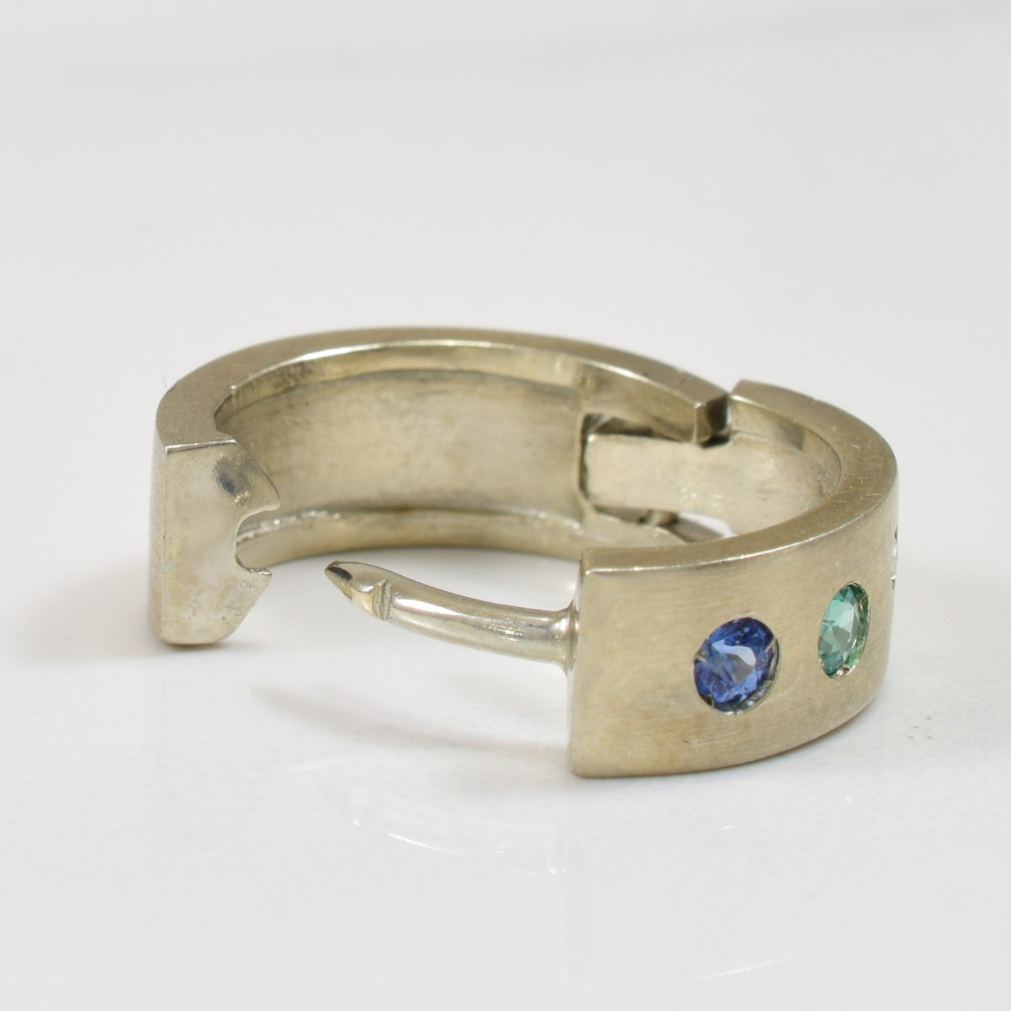 Multi Gem & Diamond Huggie Earrings | 0.16ctw, 0.04ctw |