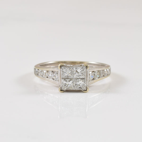 Cathedral Diamond Ring | 0.76ctw | SZ 4.25 |