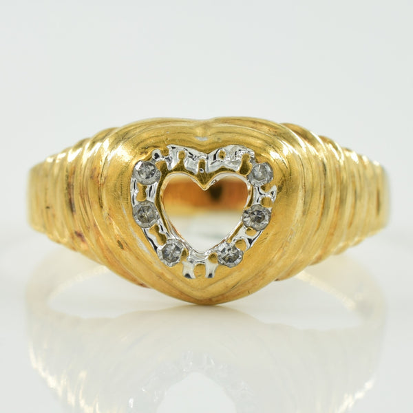 Diamond Heart Ring | 0.04ctw | SZ 6.75 |