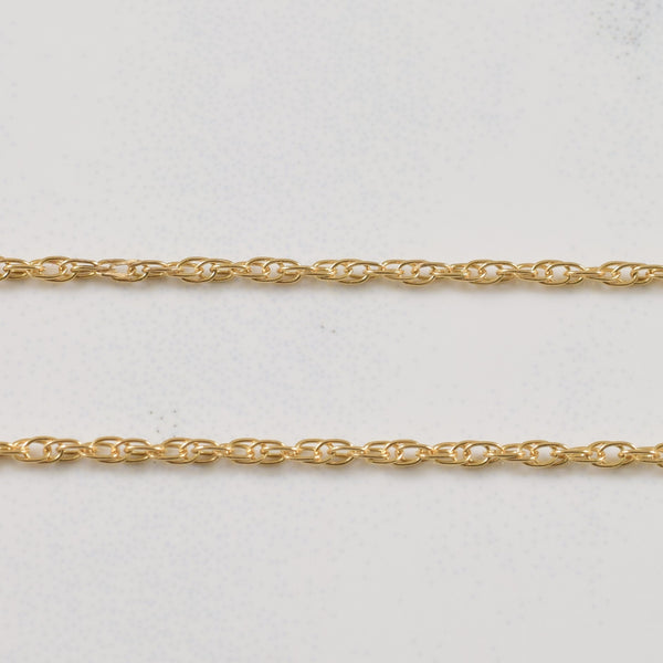 Sapphire & Diamond Necklace | 0.25ct, 0.02ctw | 16.5