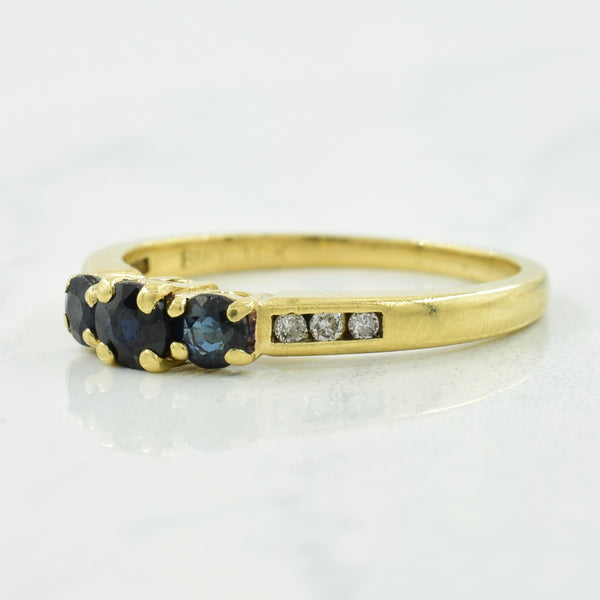 Blue Sapphire & Ring | 0.40ctw, 0.06ctw | SZ 6.25 |