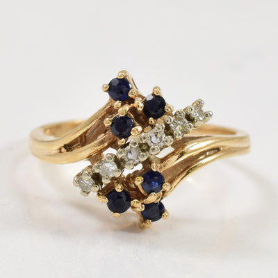 Sapphire & Diamond Bypass Ring | 0.26ctw, 0.12ctw | SZ 9 |