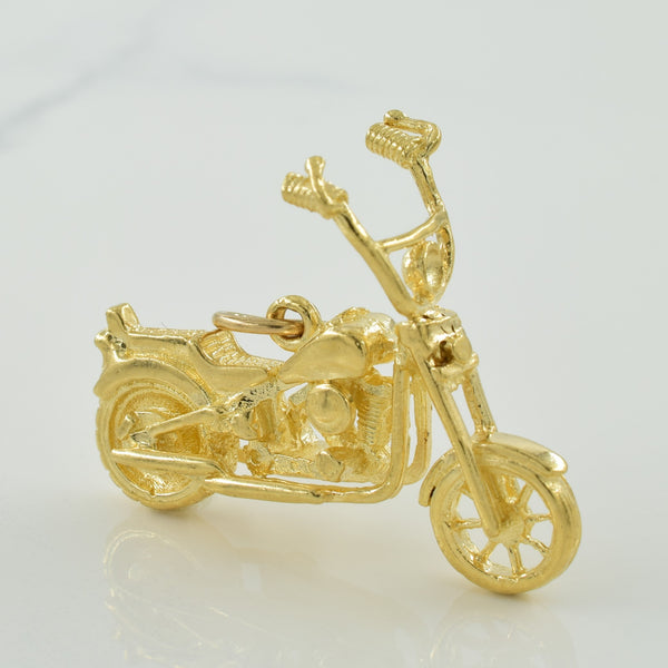 10k Yellow Gold Motorcycle Charm |