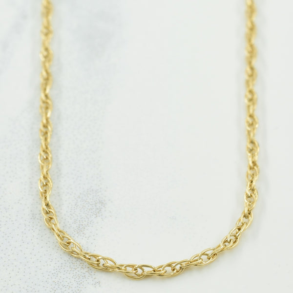10k Yellow Gold Prince of Wales Chain | 19