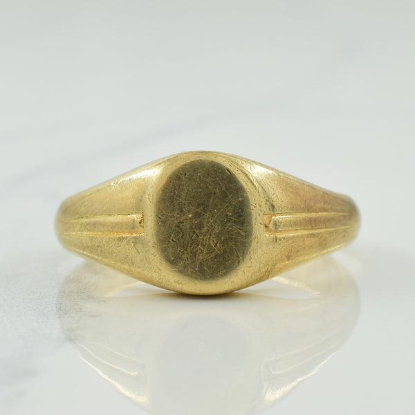 10k Yellow Gold Signet Ring | SZ 9.75 |