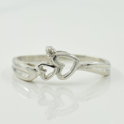 Diamond Heart Ring | 0.005ct | SZ 5.25 |