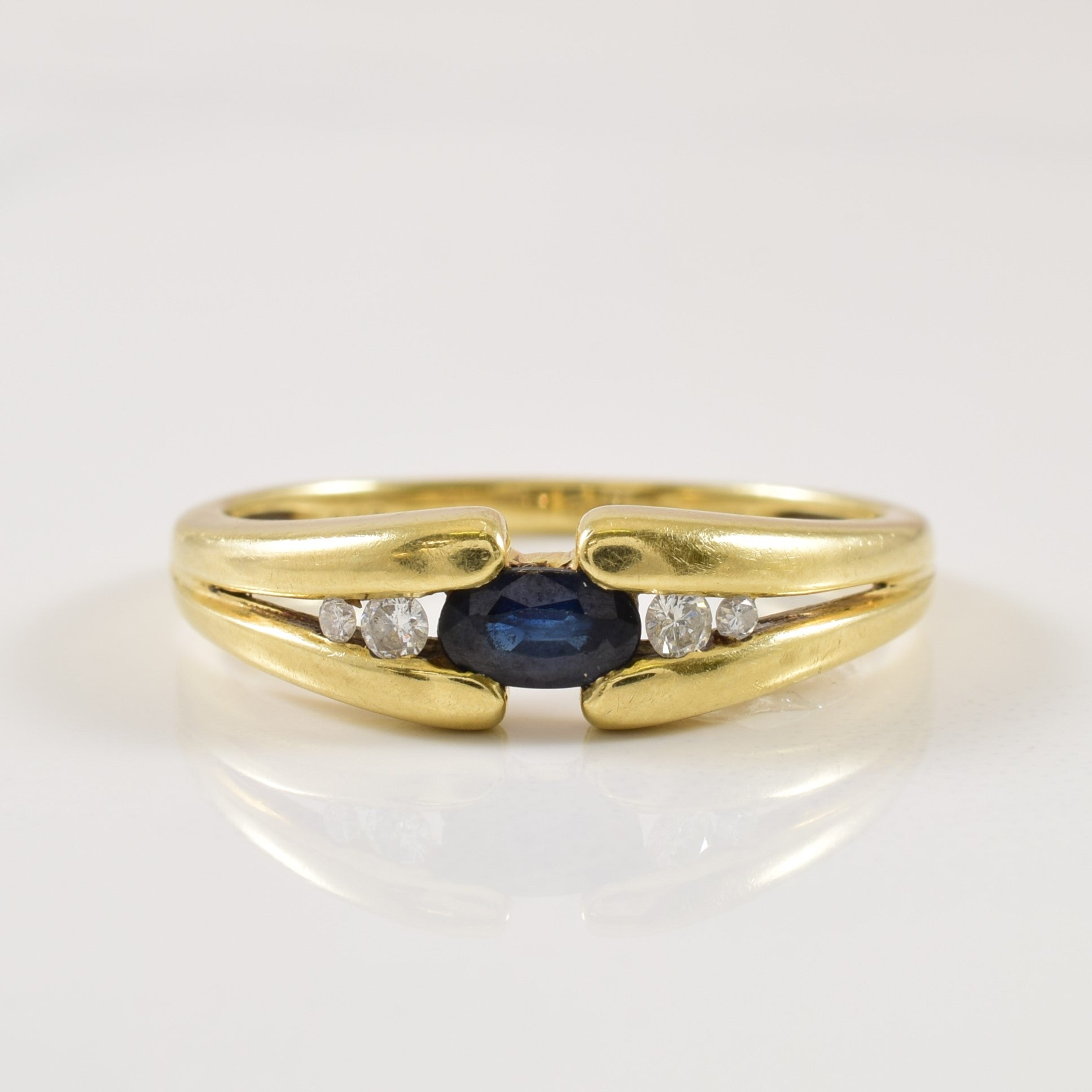 Sapphire & Diamond Ring | 0.25ct, 0.07ctw | SZ 6.5 |