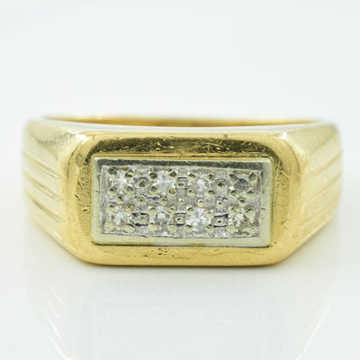 Pave Set Diamond Ring | 0.16ctw | SZ 11 |