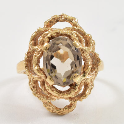 Smoky Quartz Cocktail Ring | 2.50ct | SZ 7.25 |