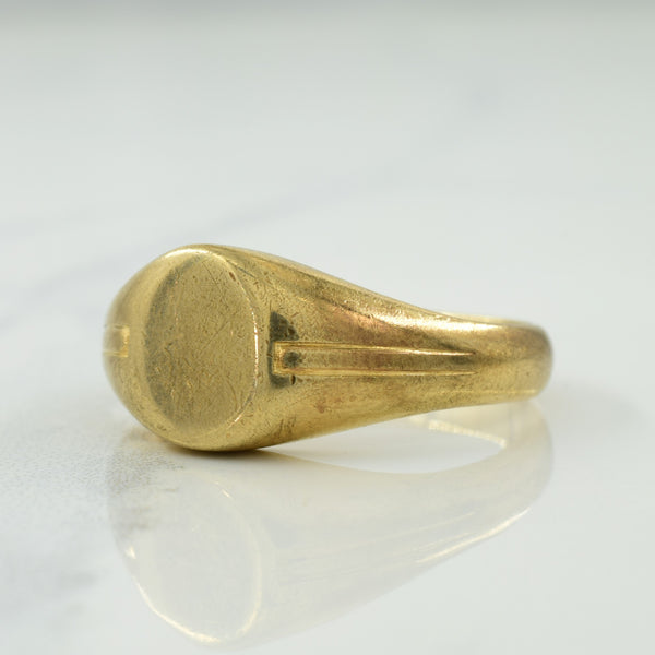 10k Yellow Gold Signet Ring | SZ 9.75 |