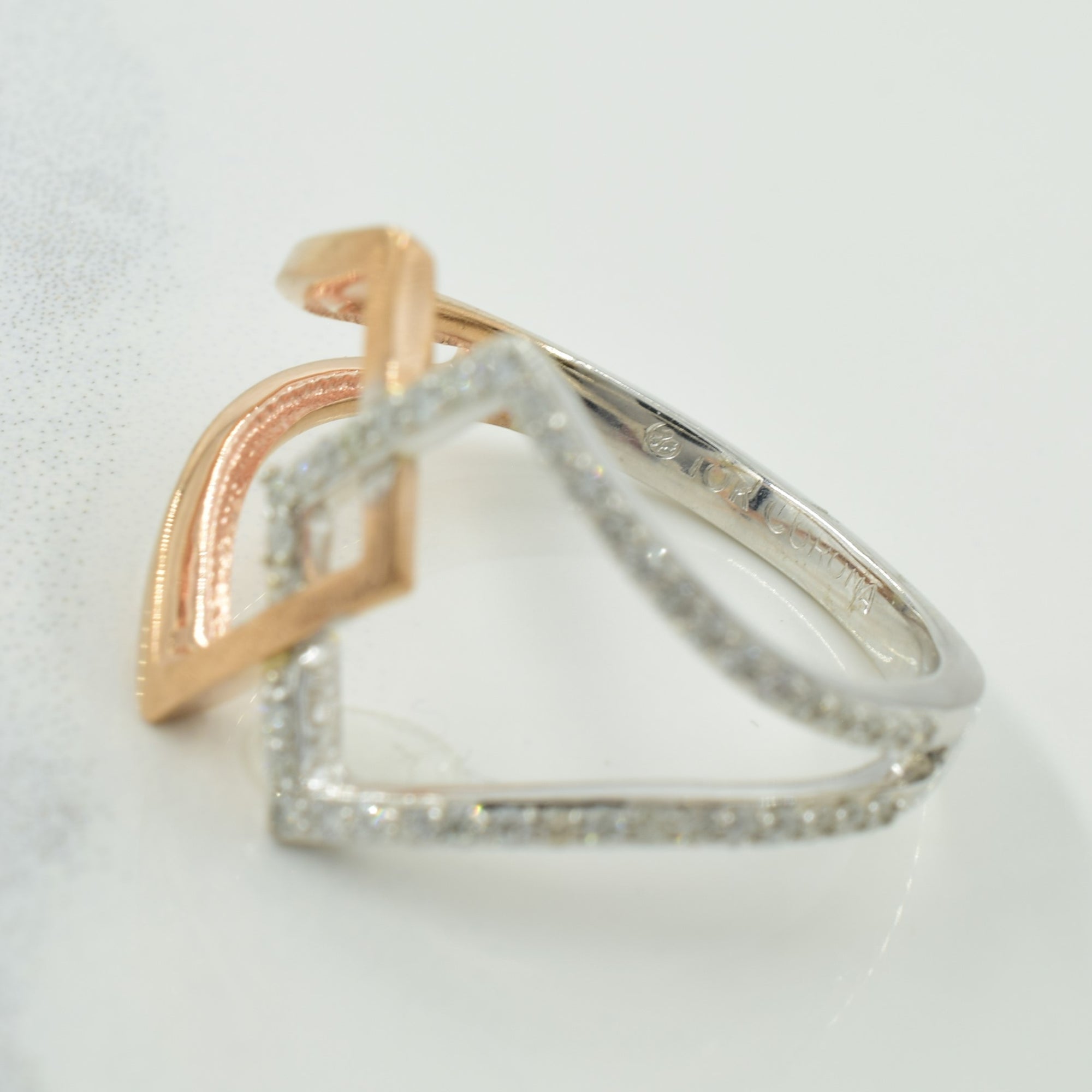 Two Tone Gold Diamond Ring | 0.15ctw | SZ 8.25 |