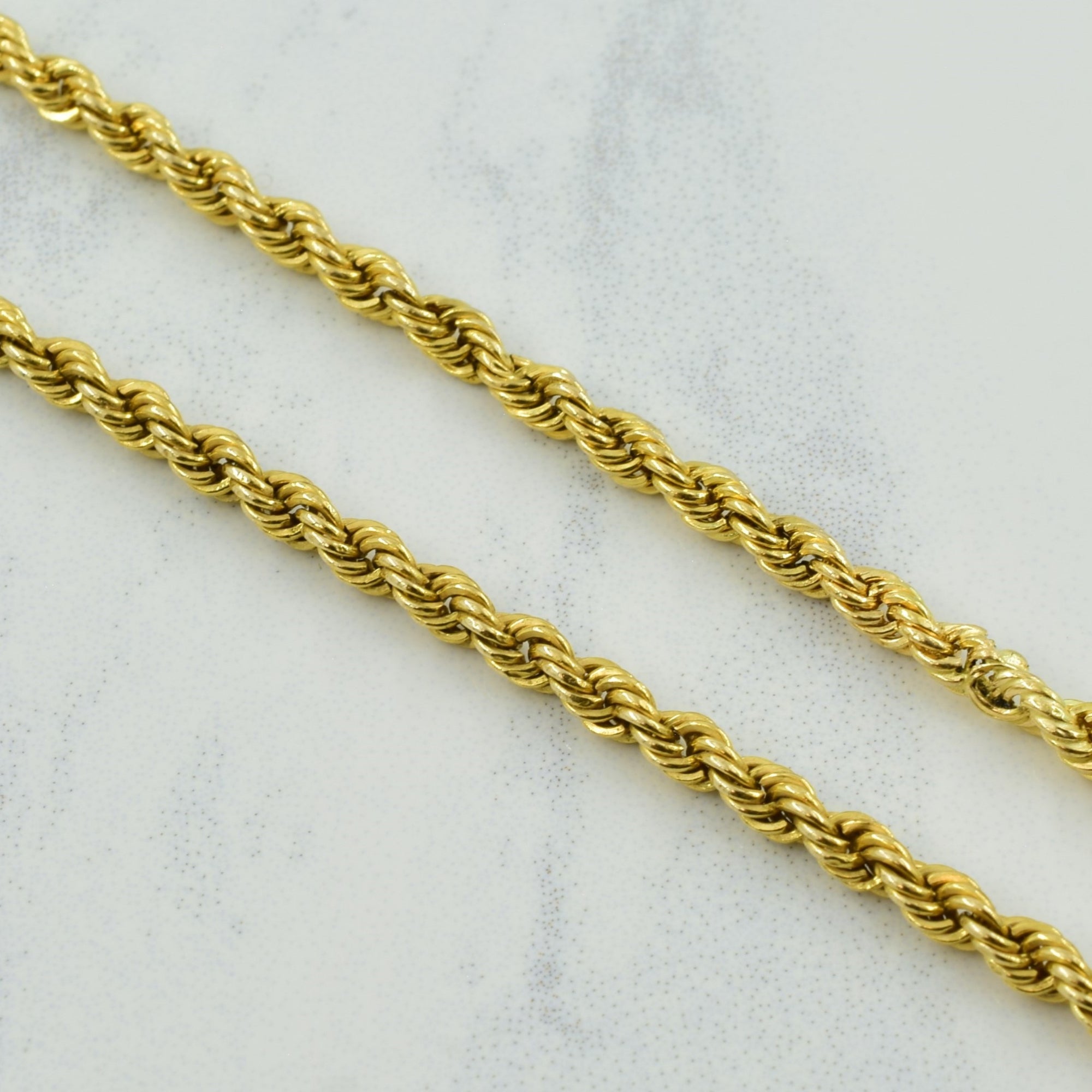 18k Yellow Gold Italian Hallmark Rope Chain | 20.75