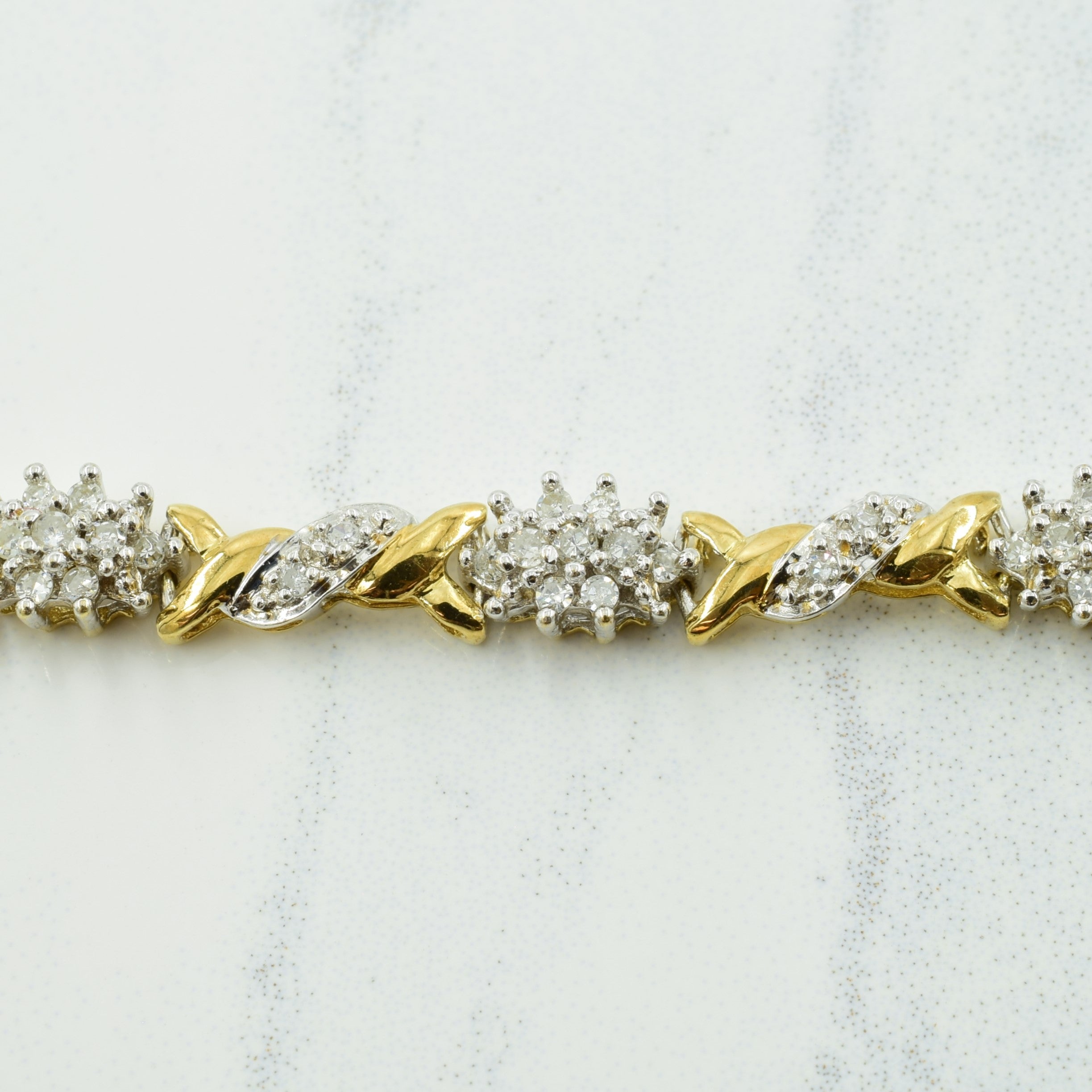 Diamond Cluster Bracelet | 0.88ctw | 7" |