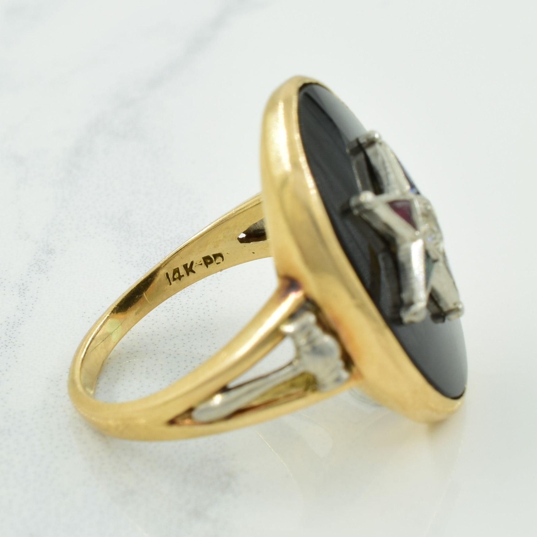 Order of the Eastern Star Multi-Colour Ring | 8.00ct, 0.20ctw, 0.07ctw | SZ 8.5 |
