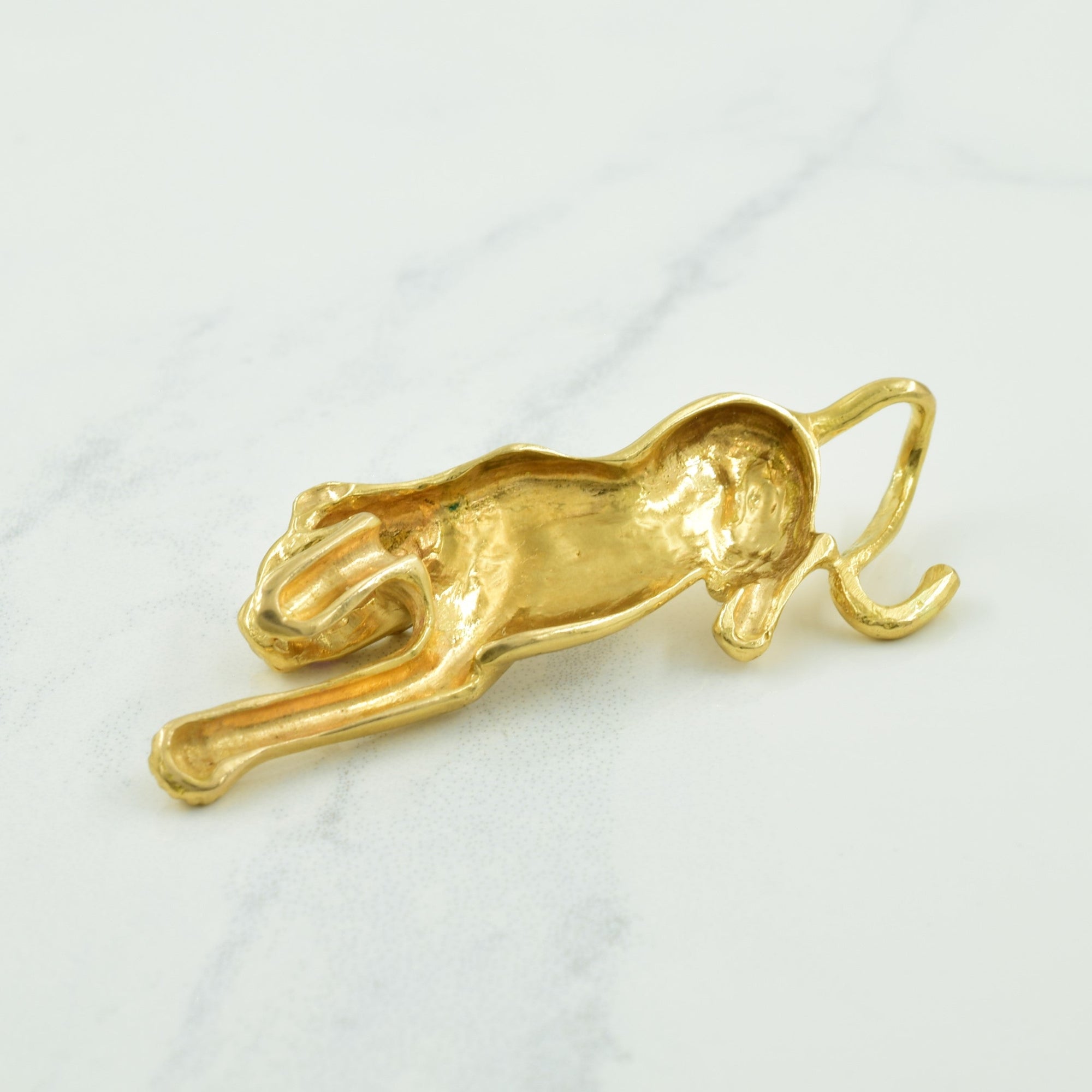 Ruby Eyed Panther Pendant | 0.06ctw |