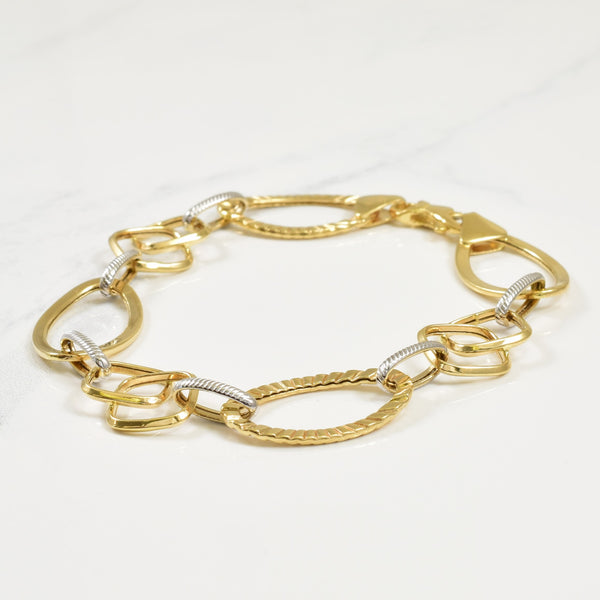 18k Two Tone Gold Bracelet | 8