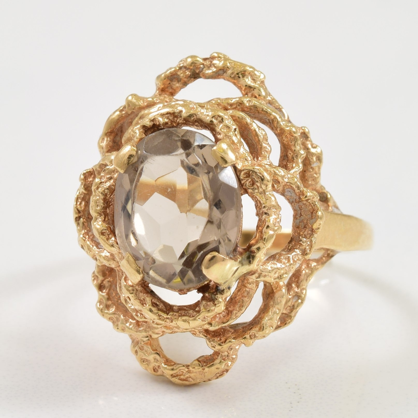 Smoky Quartz Cocktail Ring | 2.50ct | SZ 7.25 |